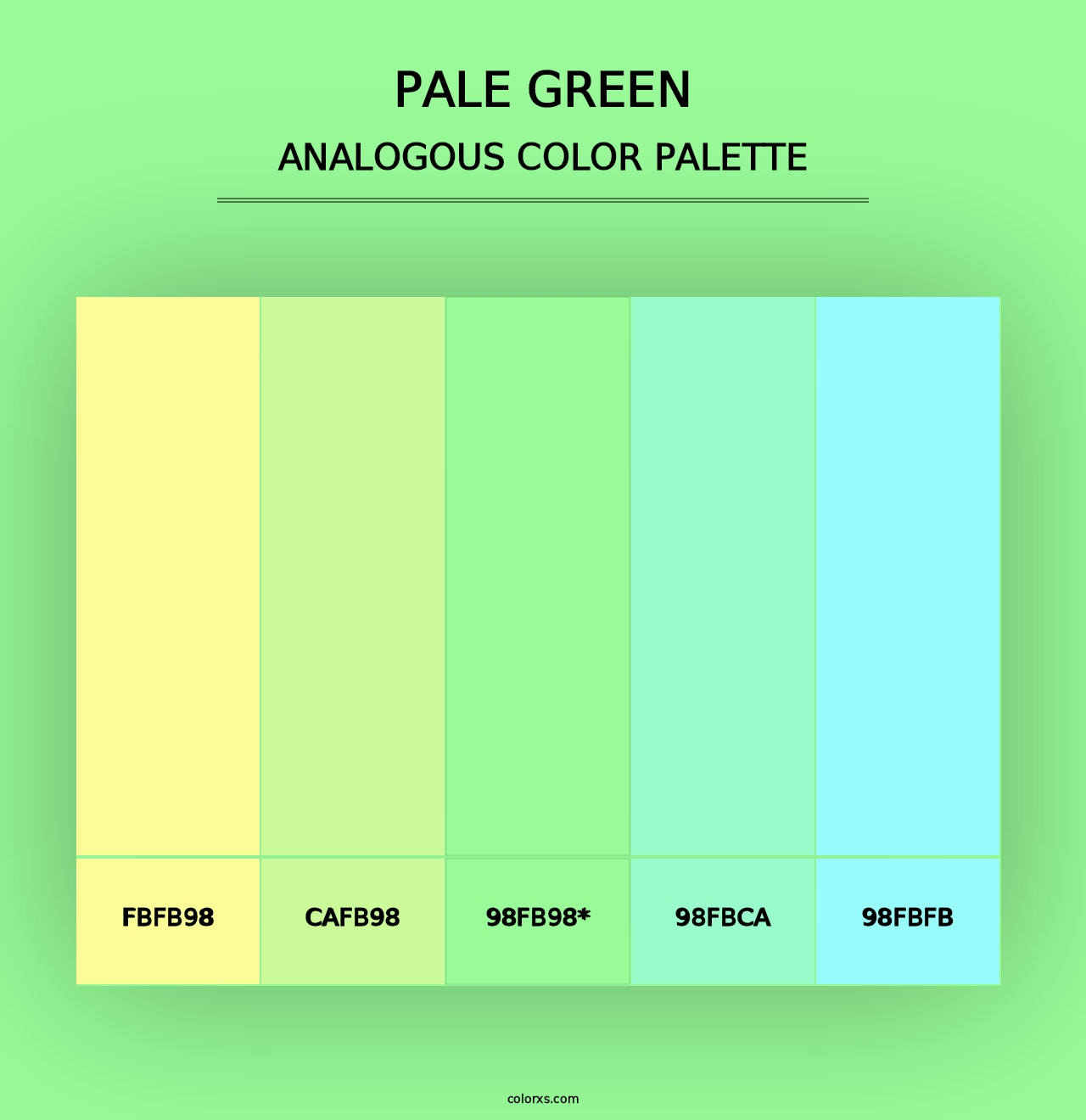 Pale Green - Analogous Color Palette