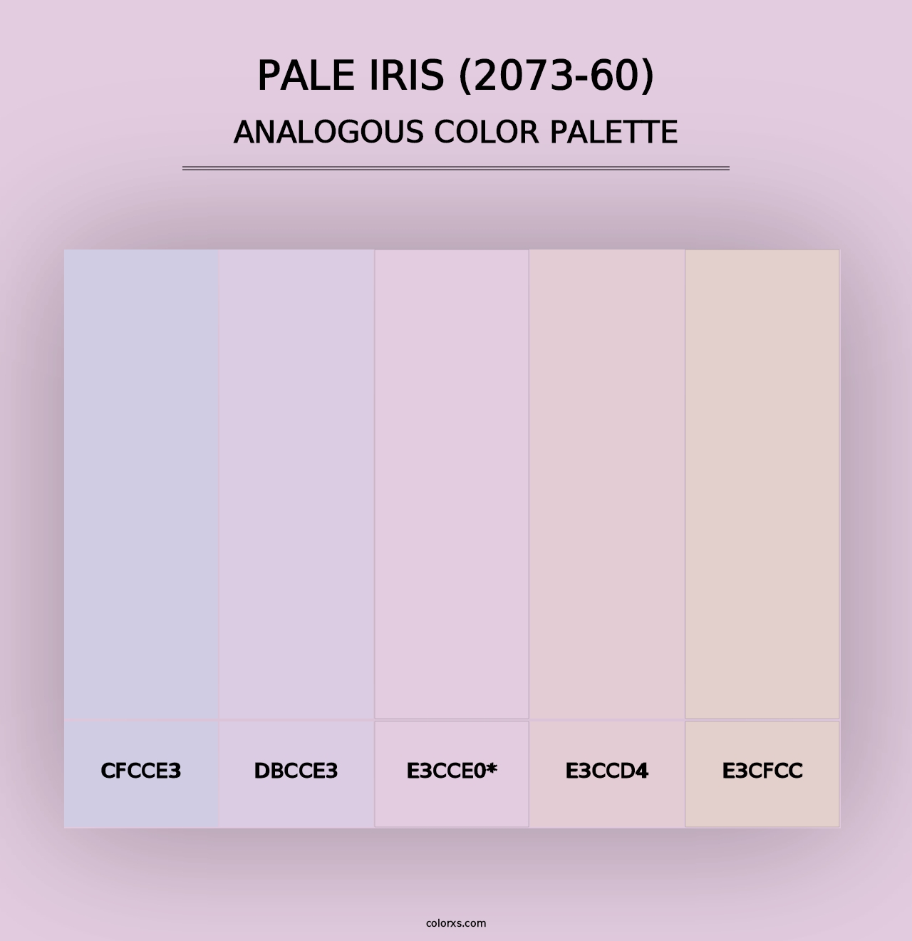 Pale Iris (2073-60) - Analogous Color Palette