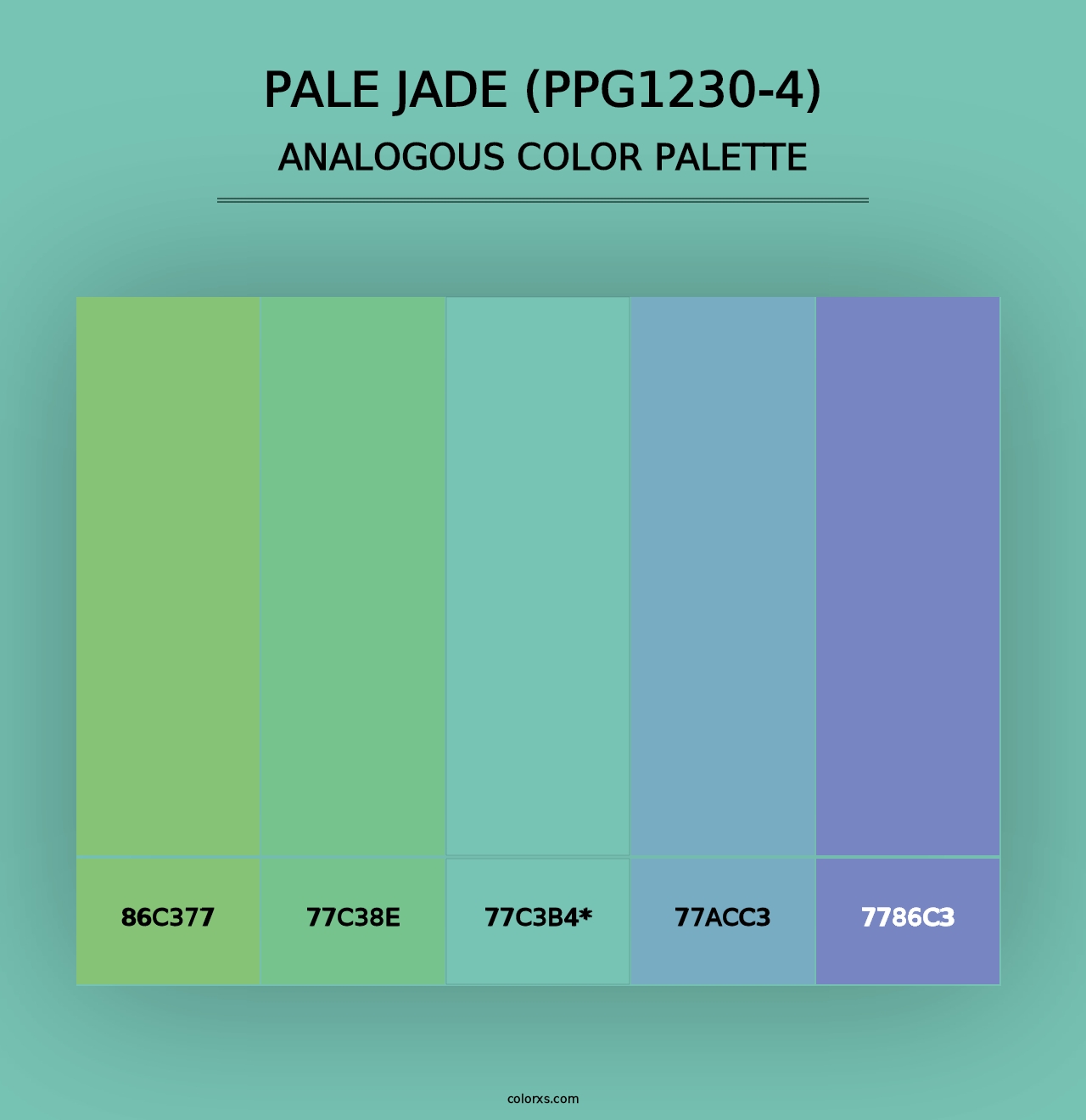 Pale Jade (PPG1230-4) - Analogous Color Palette