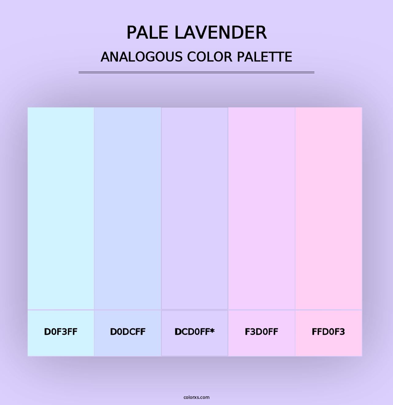 Pale Lavender - Analogous Color Palette