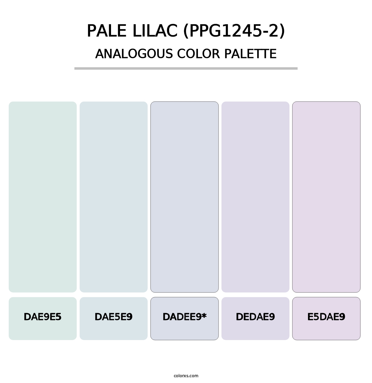 Pale Lilac (PPG1245-2) - Analogous Color Palette