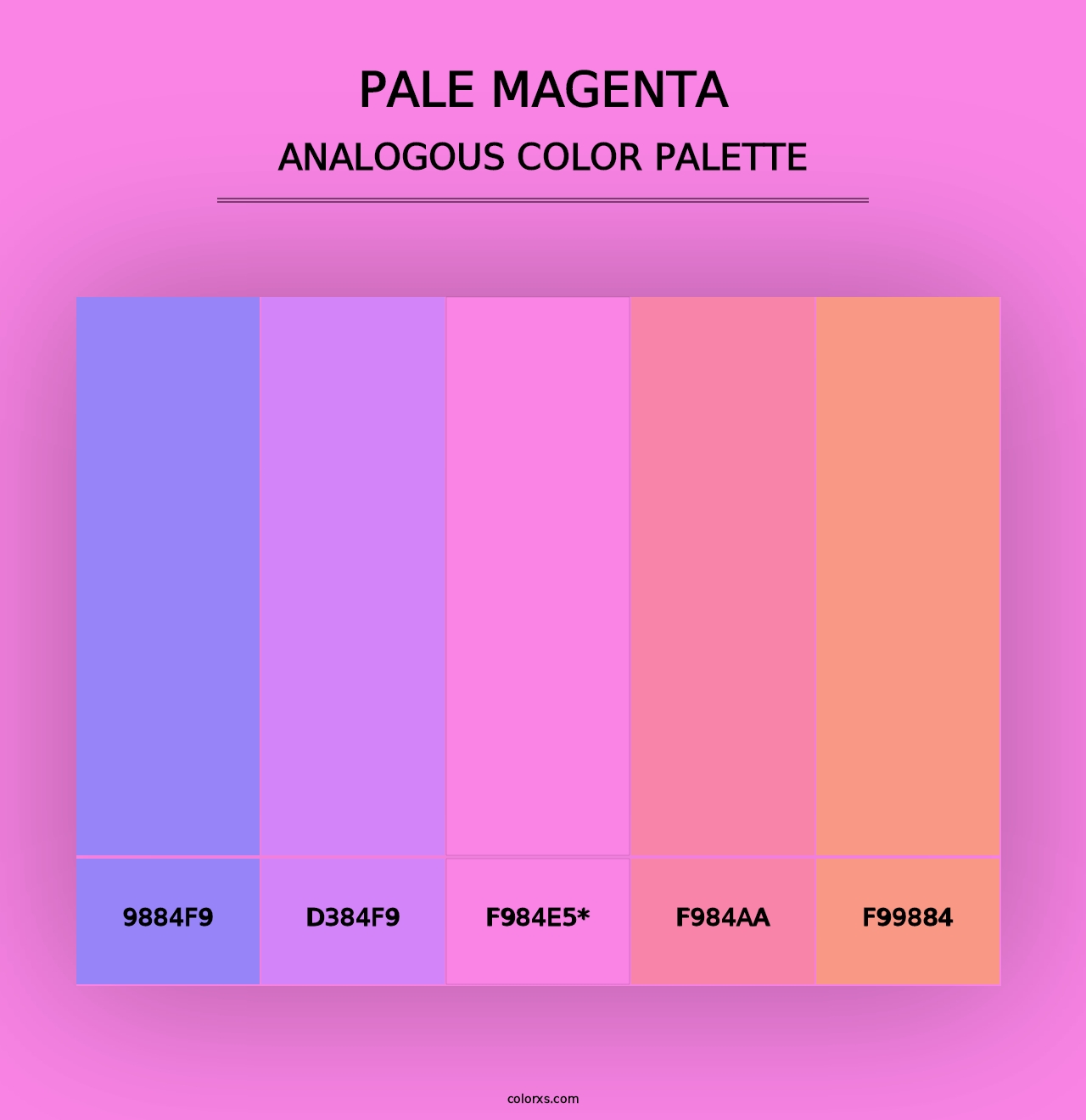 Pale Magenta - Analogous Color Palette