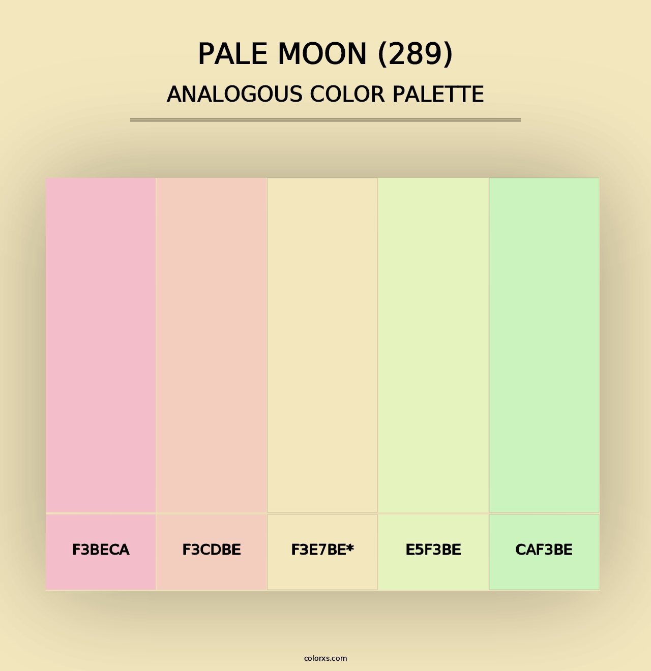 Pale Moon (289) - Analogous Color Palette