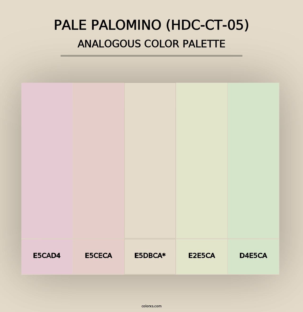 Pale Palomino (HDC-CT-05) - Analogous Color Palette