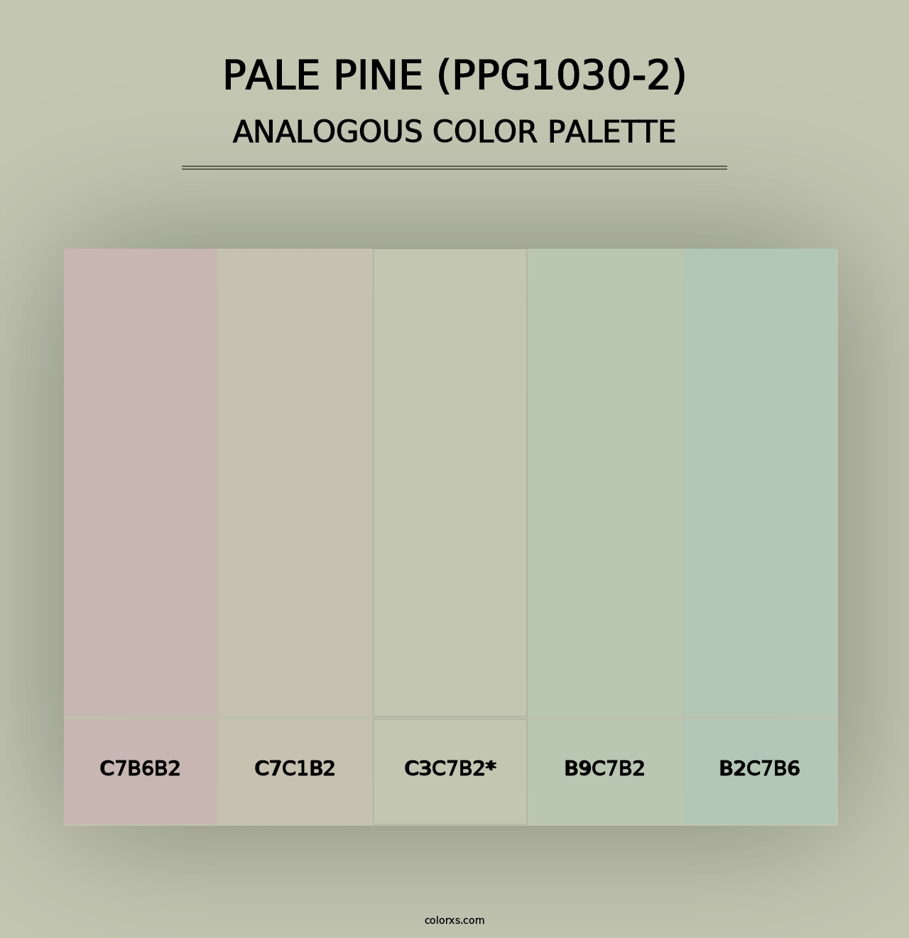 Pale Pine (PPG1030-2) - Analogous Color Palette