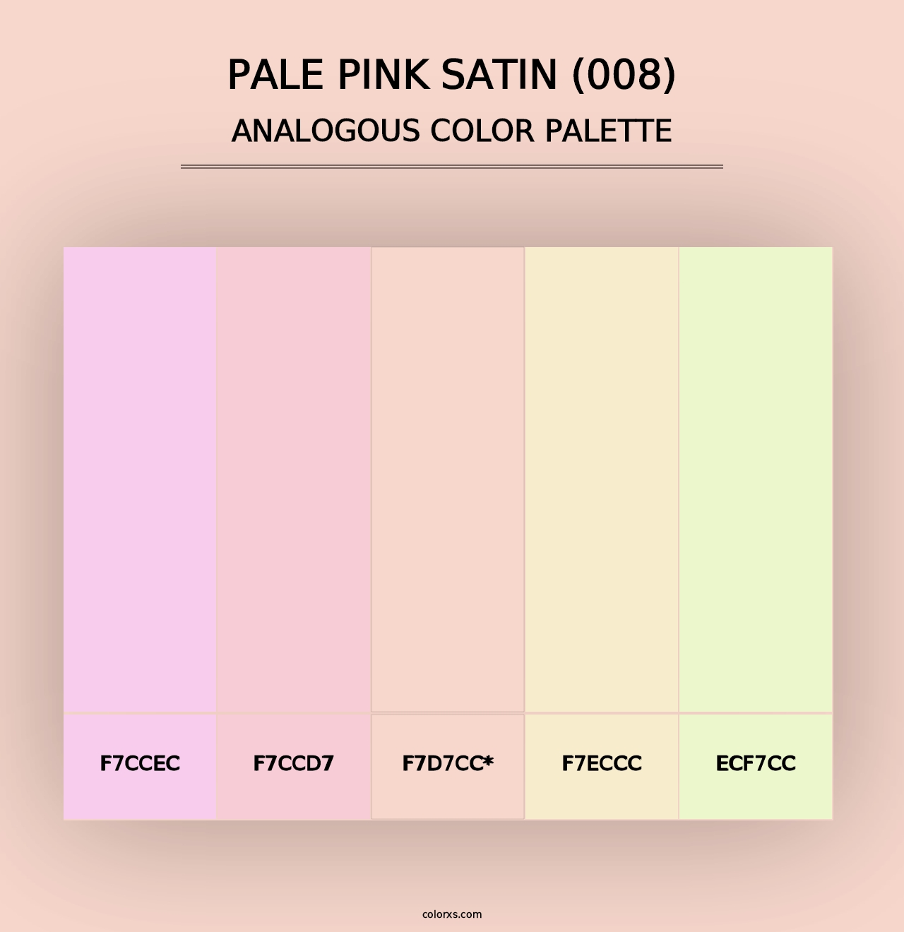 Pale Pink Satin (008) - Analogous Color Palette