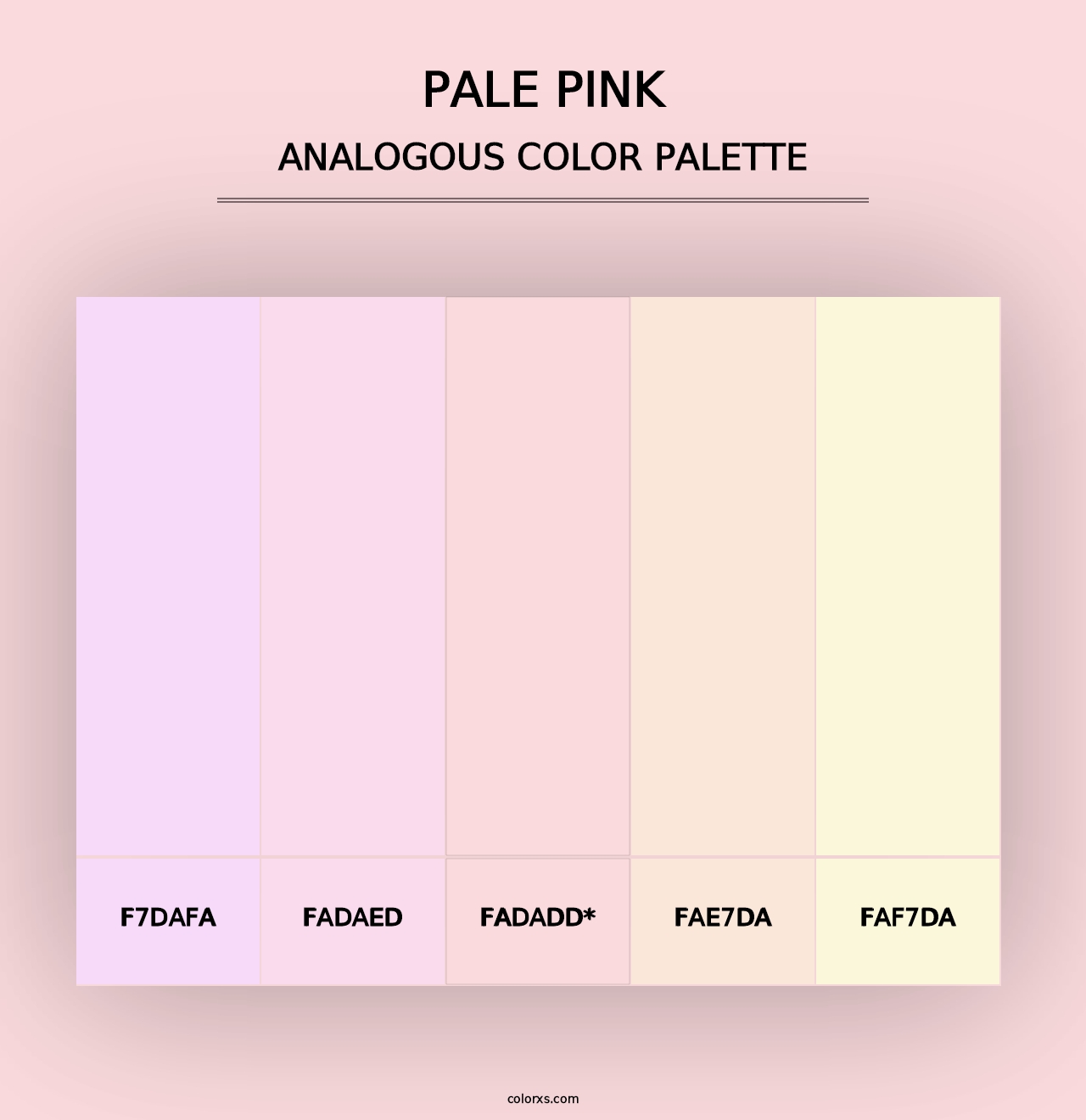 Pale Pink - Analogous Color Palette