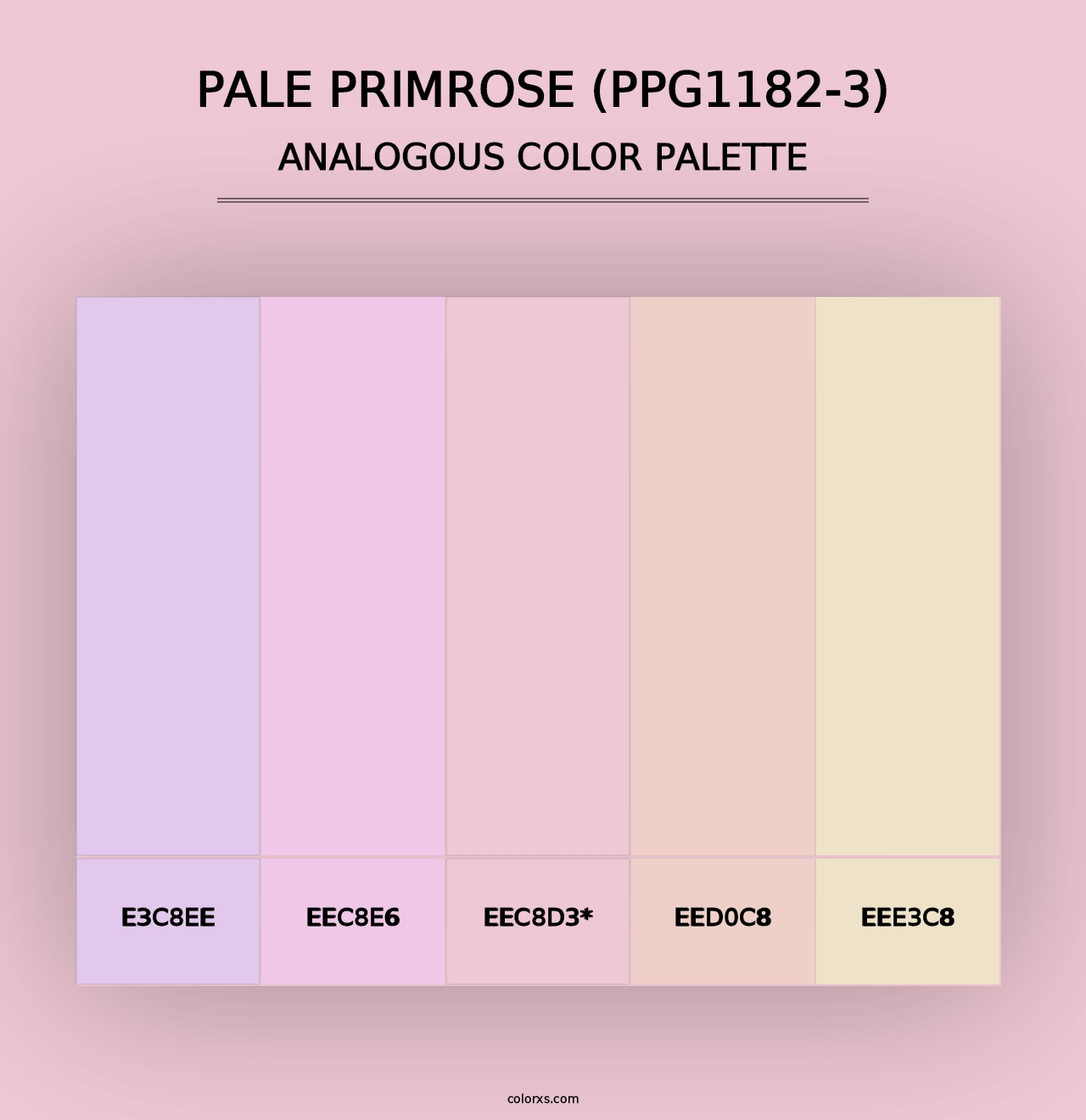 Pale Primrose (PPG1182-3) - Analogous Color Palette