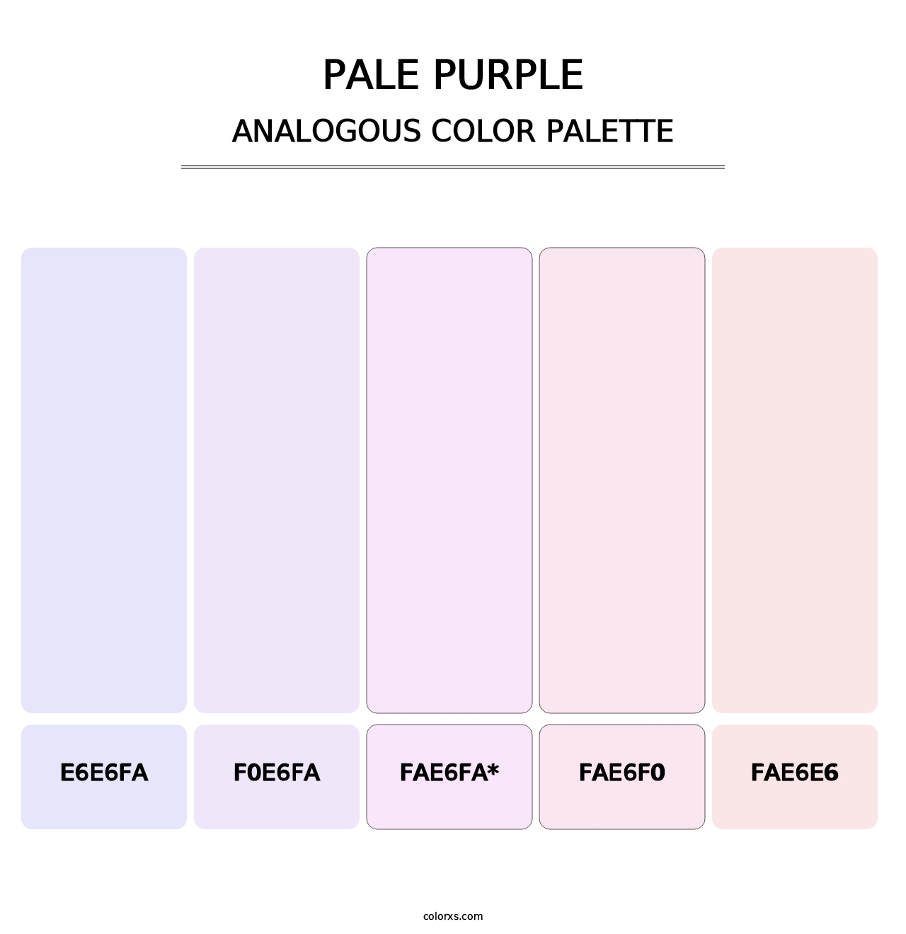 Pale Purple - Analogous Color Palette