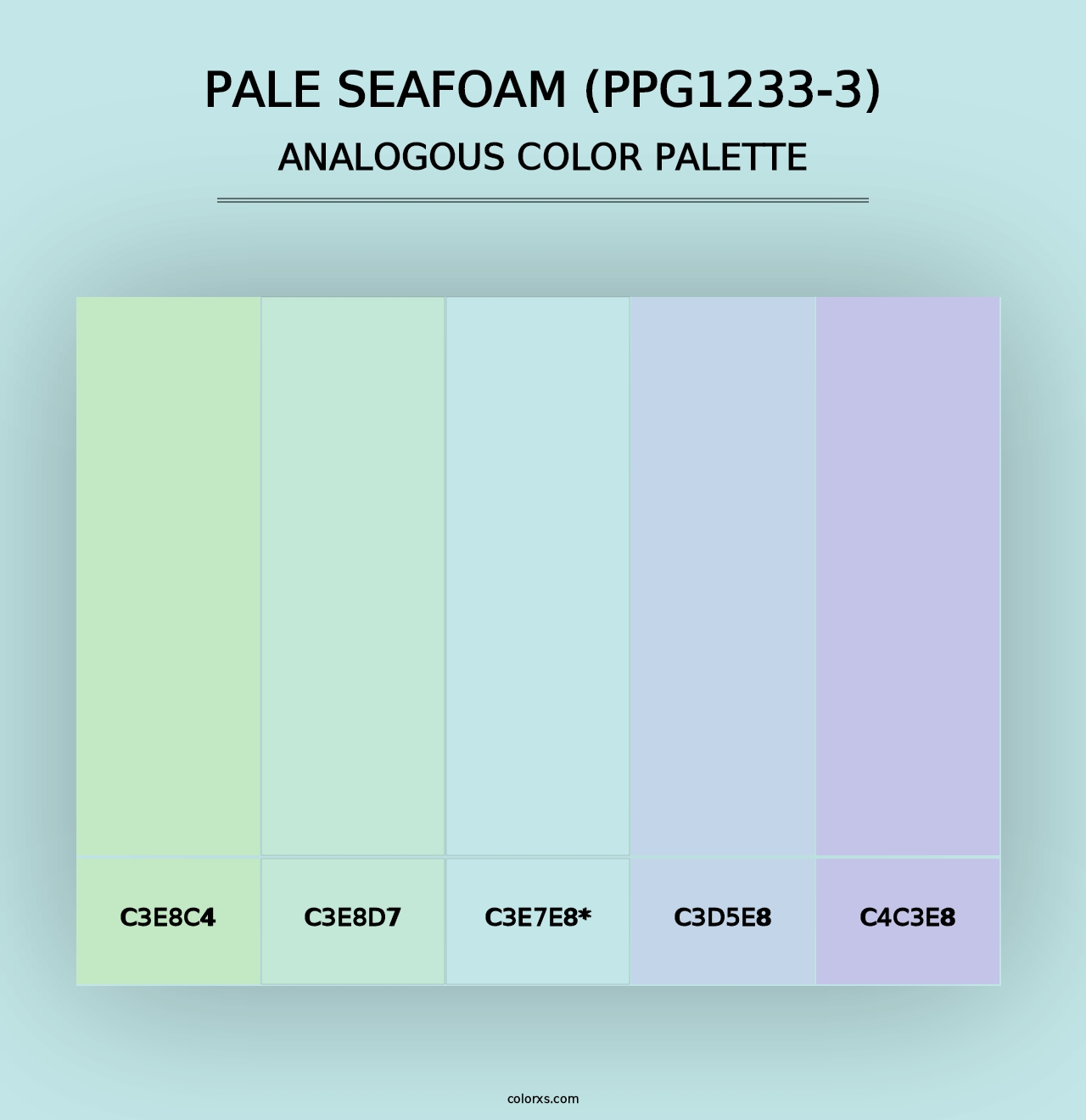 Pale Seafoam (PPG1233-3) - Analogous Color Palette