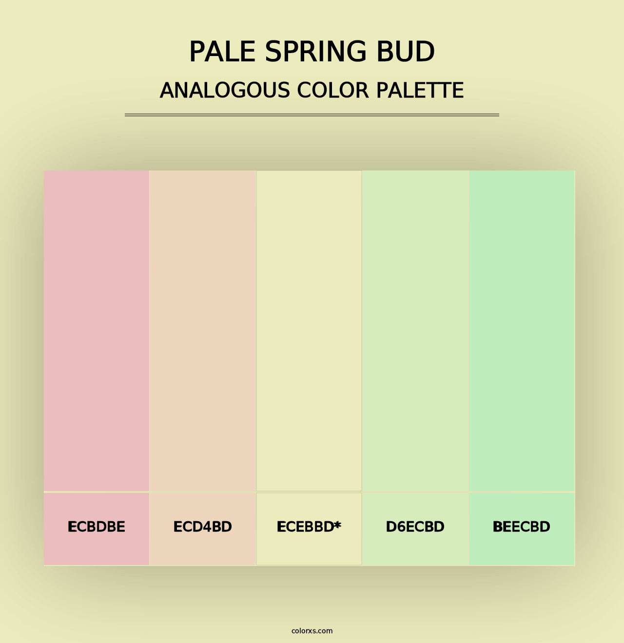 Pale Spring Bud - Analogous Color Palette