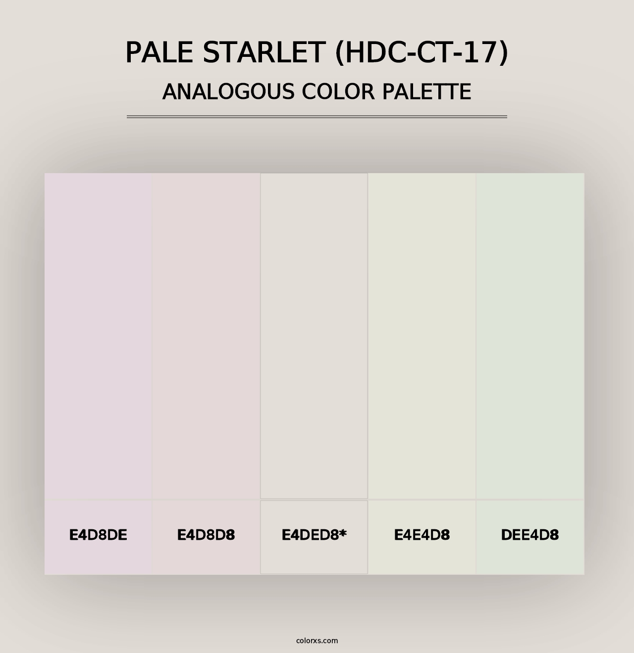 Pale Starlet (HDC-CT-17) - Analogous Color Palette