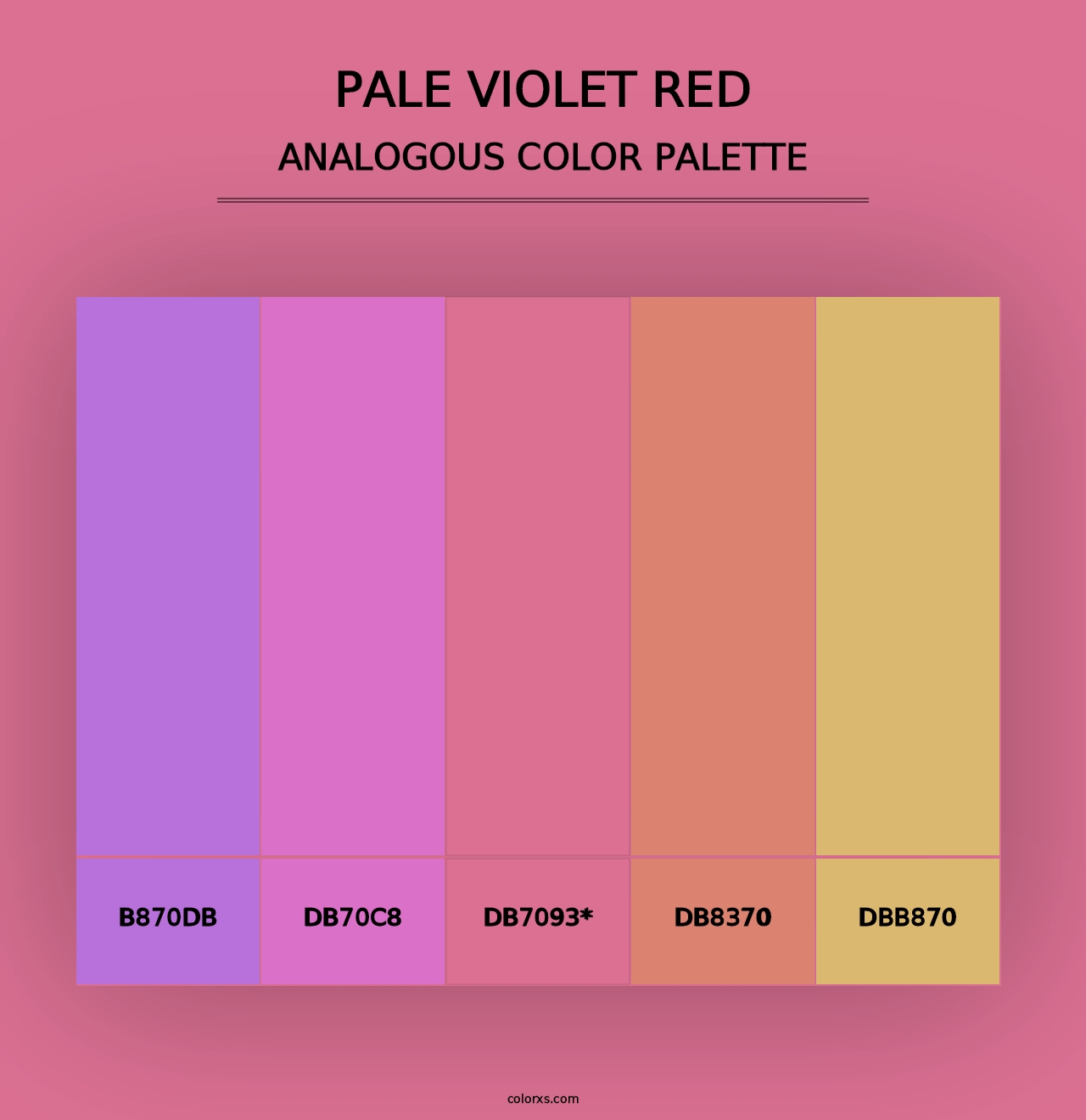 Pale Violet Red - Analogous Color Palette