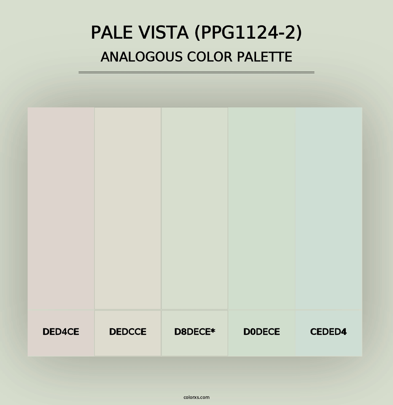 Pale Vista (PPG1124-2) - Analogous Color Palette