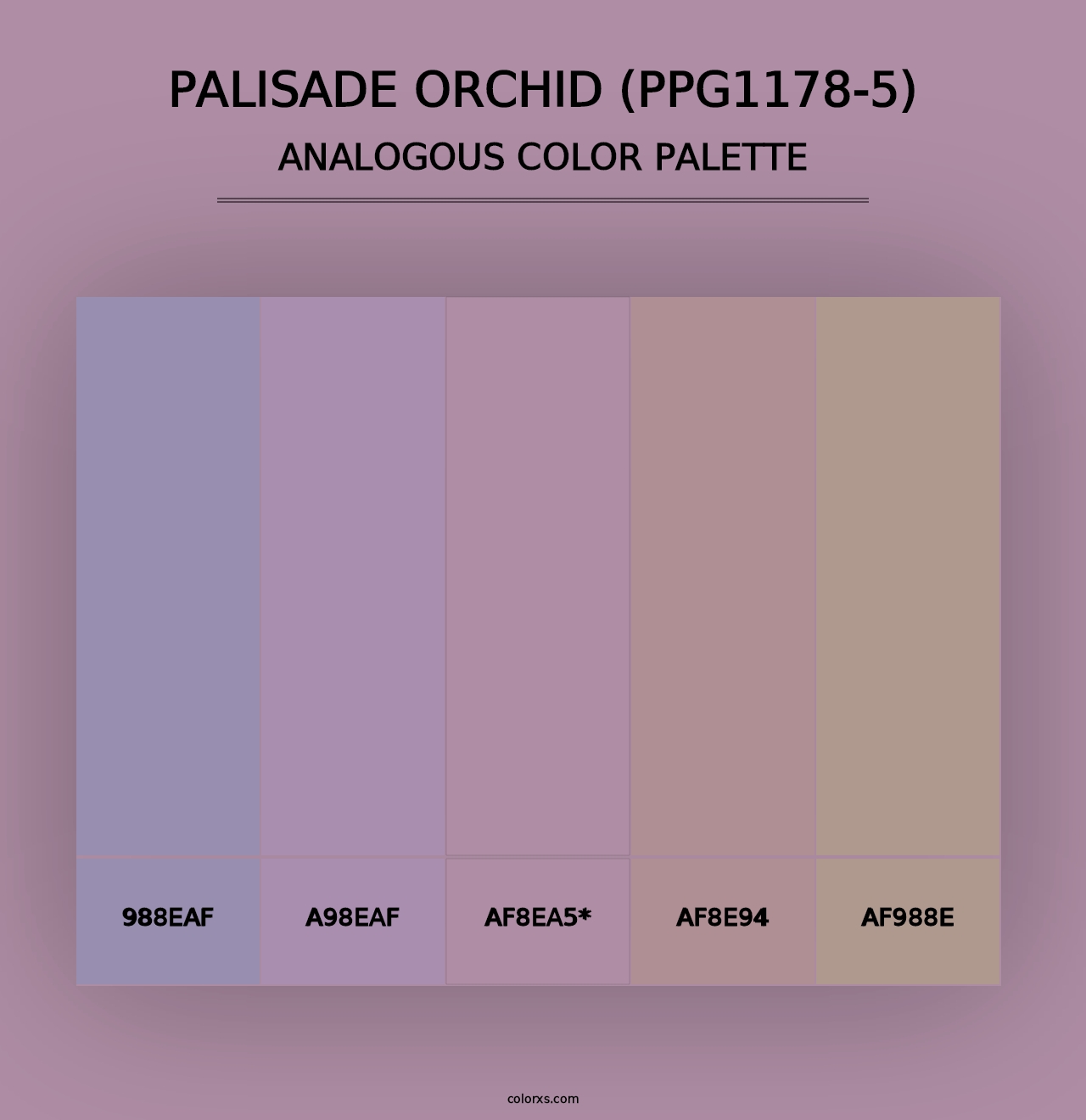 Palisade Orchid (PPG1178-5) - Analogous Color Palette