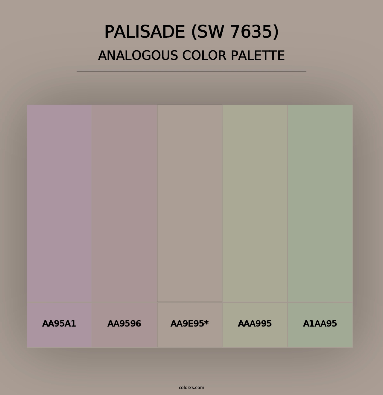 Palisade (SW 7635) - Analogous Color Palette