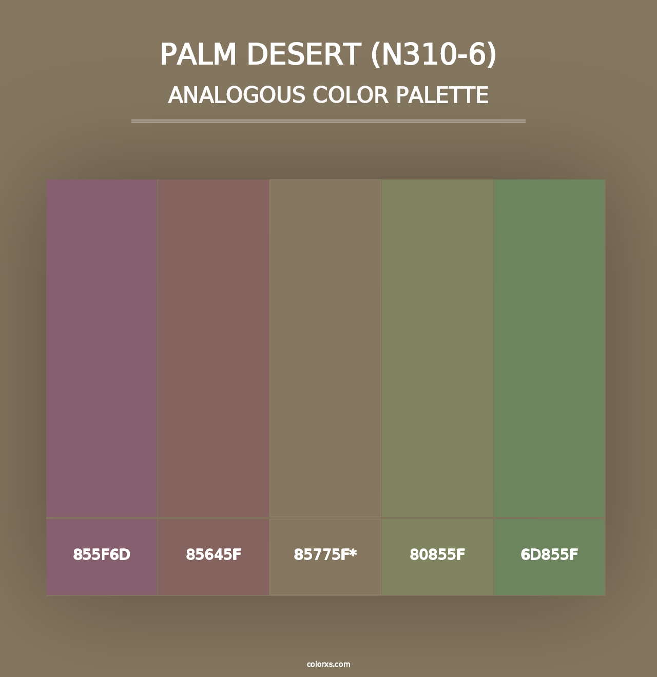 Palm Desert (N310-6) - Analogous Color Palette