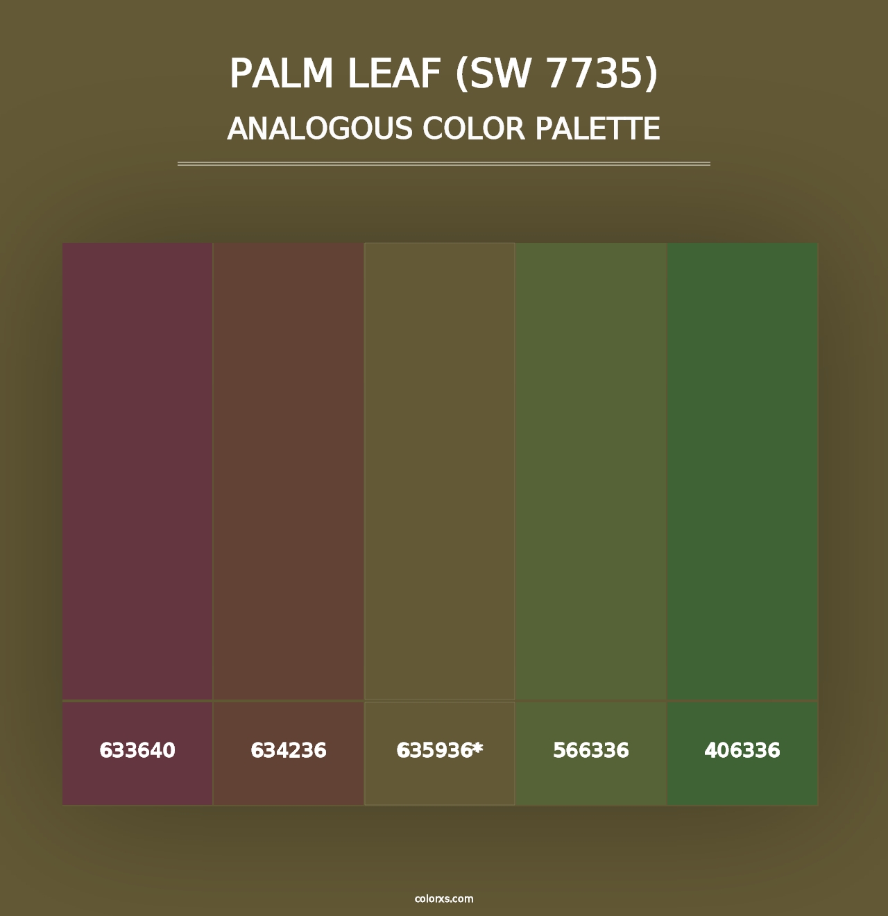 Palm Leaf (SW 7735) - Analogous Color Palette