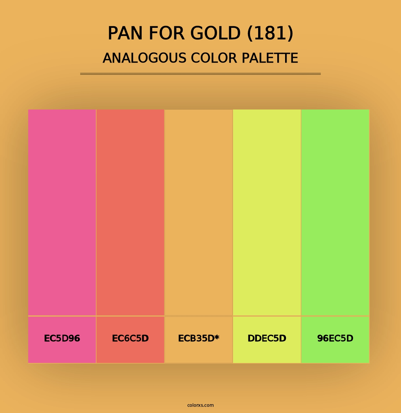 Pan for Gold (181) - Analogous Color Palette