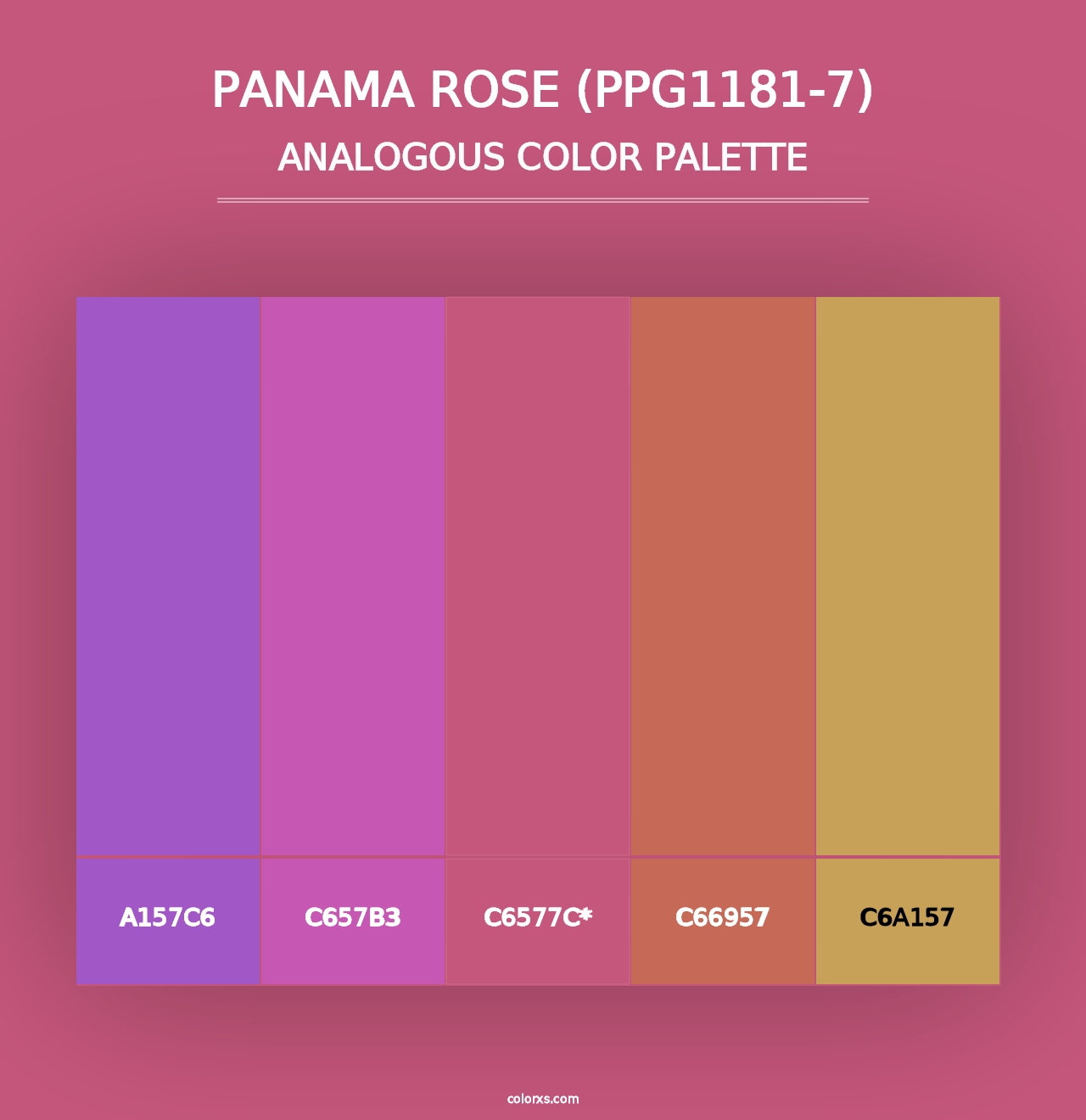 Panama Rose (PPG1181-7) - Analogous Color Palette