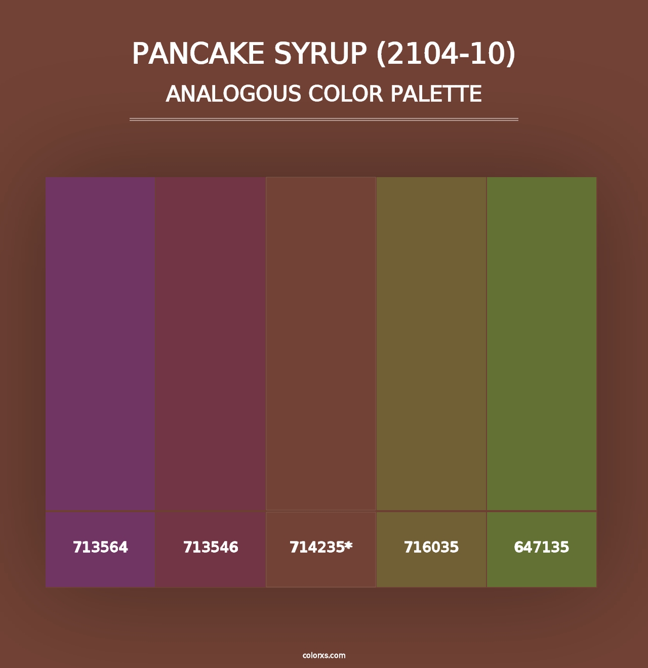 Pancake Syrup (2104-10) - Analogous Color Palette