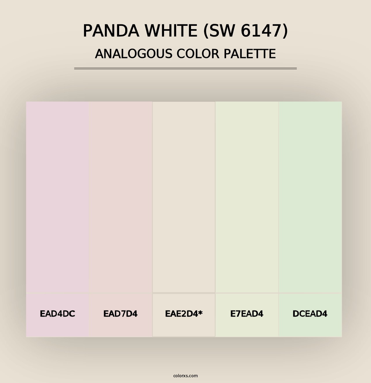 Panda White (SW 6147) - Analogous Color Palette