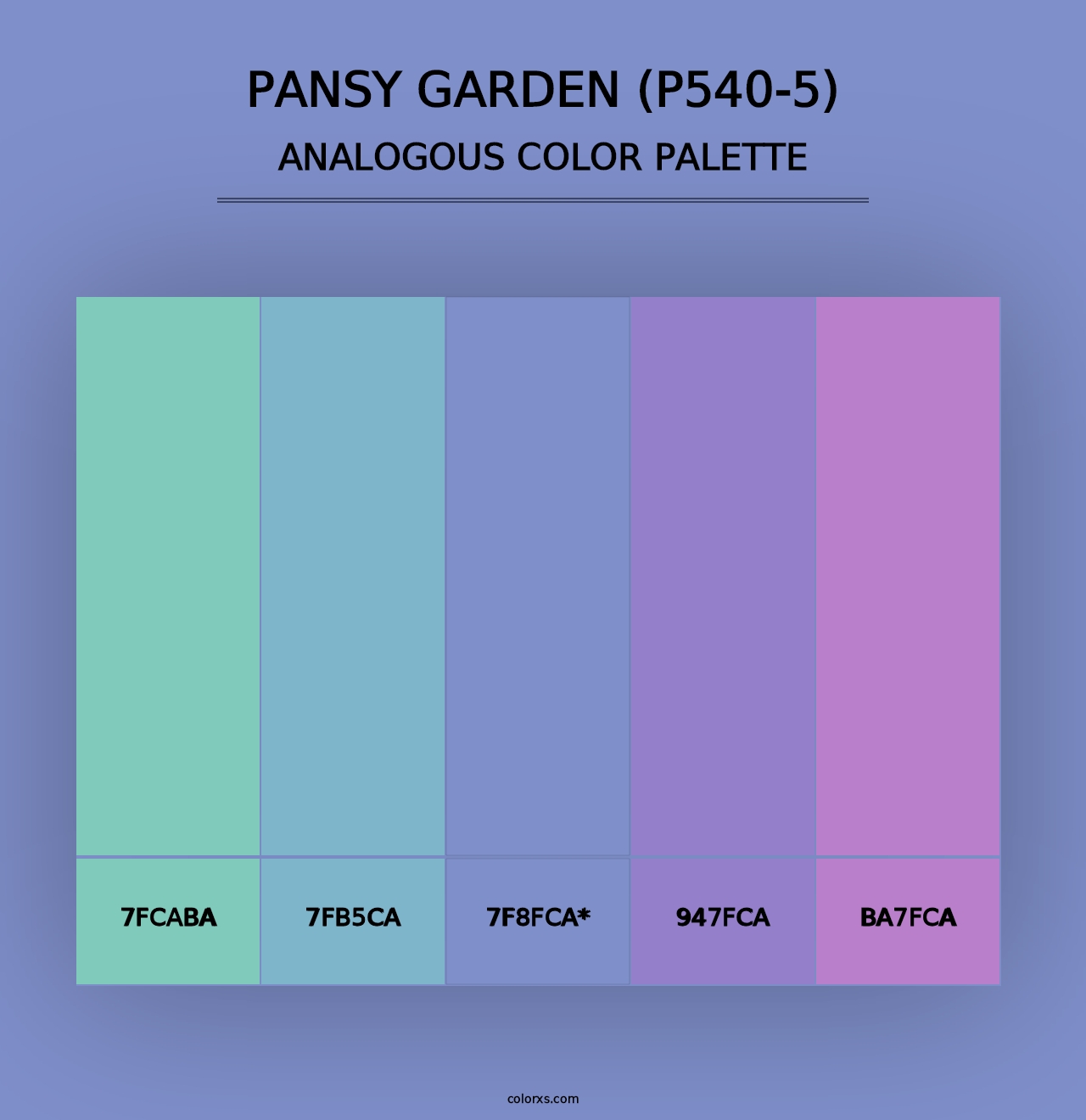 Pansy Garden (P540-5) - Analogous Color Palette