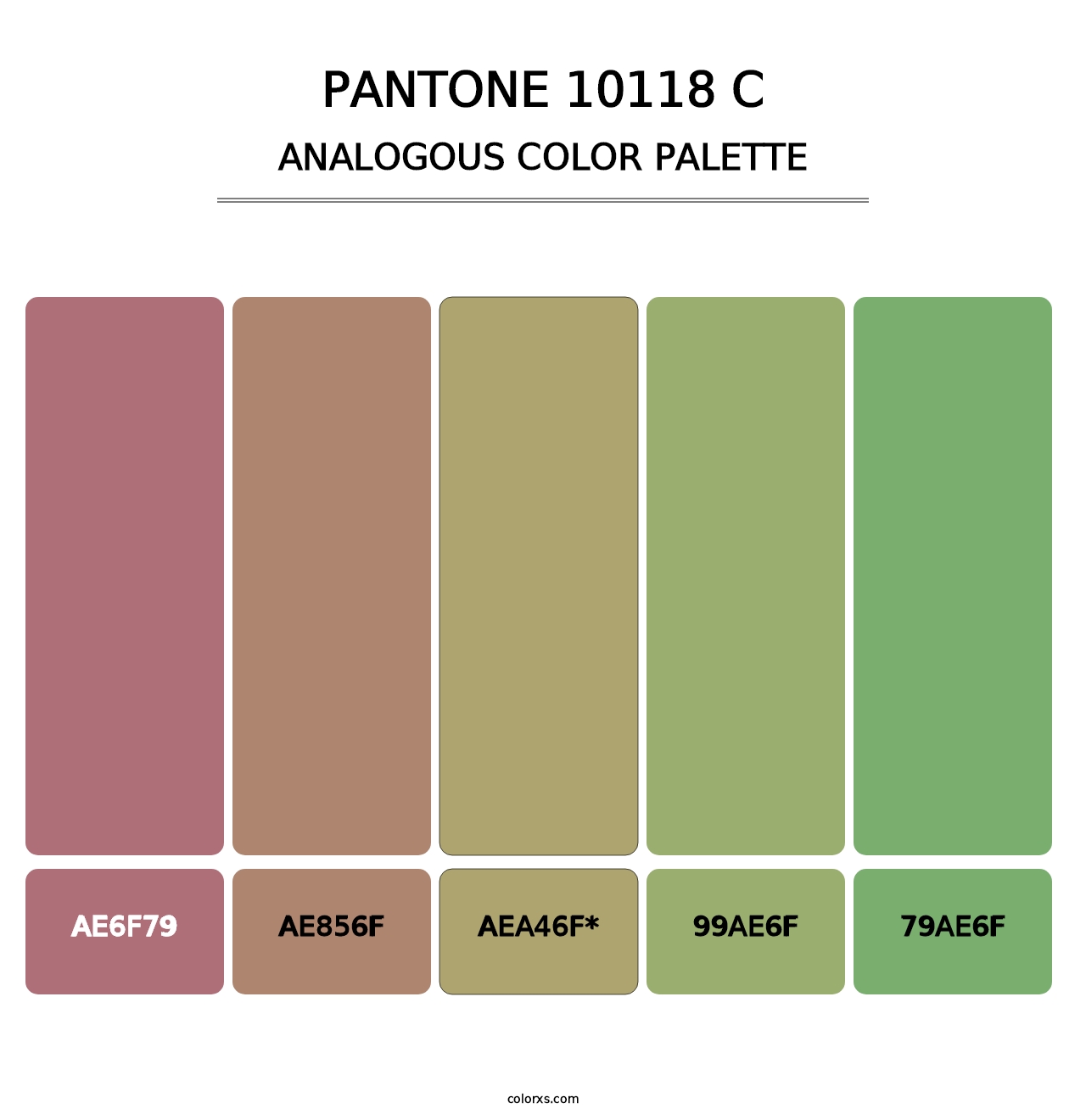 PANTONE 10118 C - Analogous Color Palette