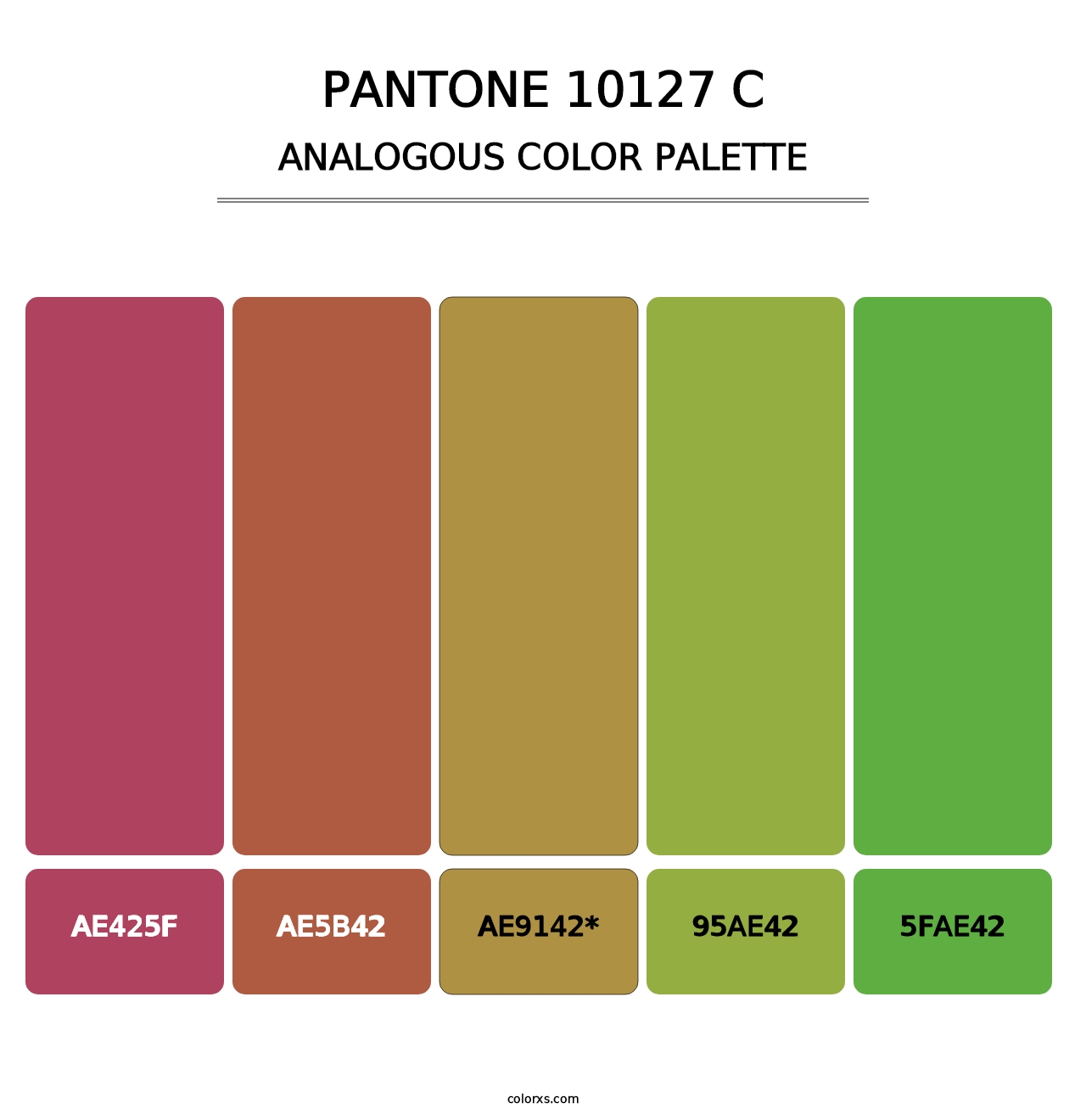 PANTONE 10127 C - Analogous Color Palette