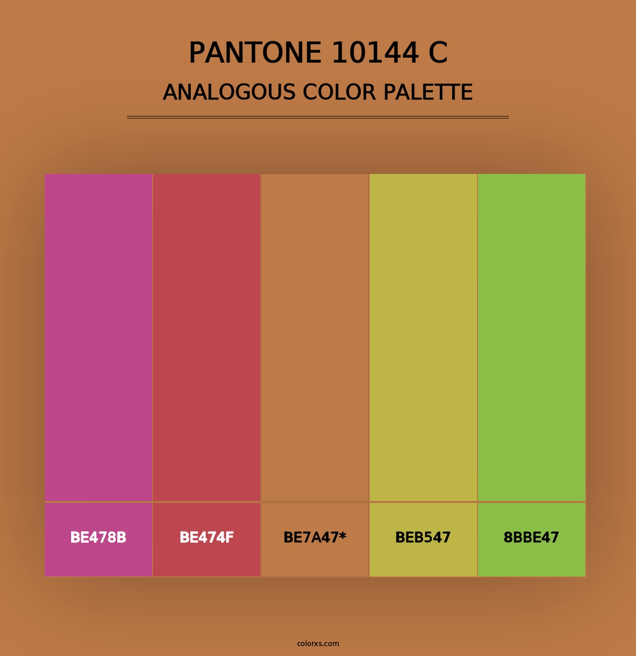 PANTONE 10144 C - Analogous Color Palette