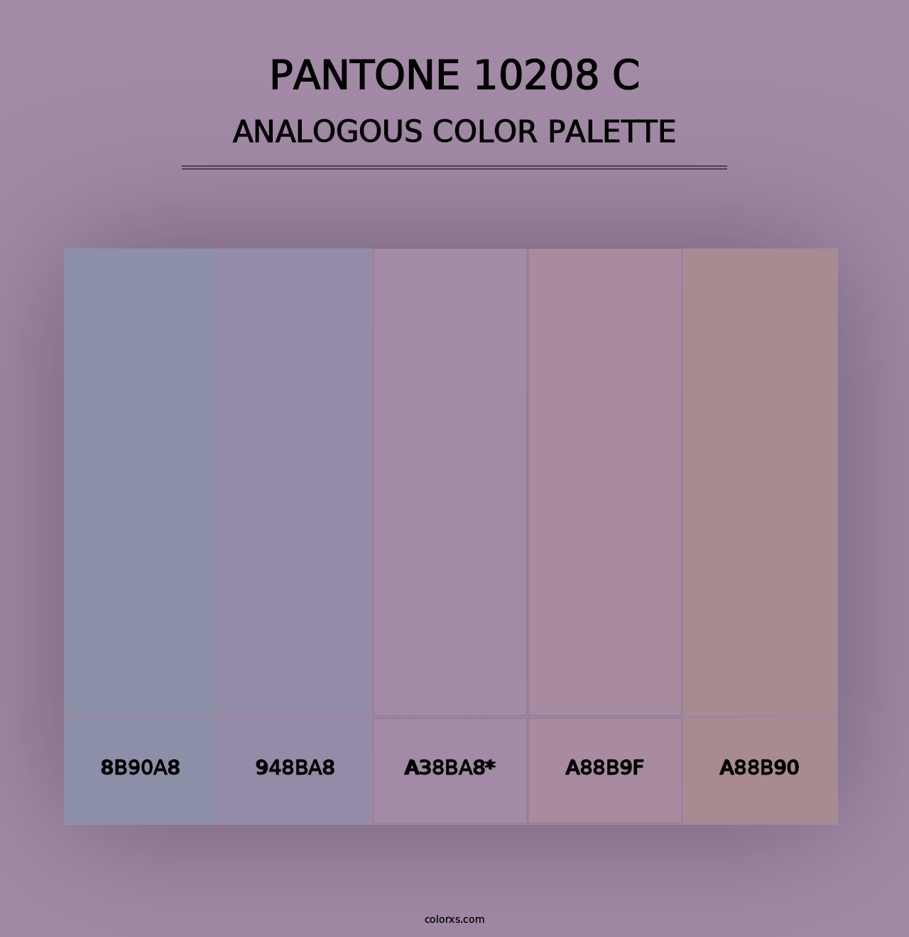 PANTONE 10208 C - Analogous Color Palette