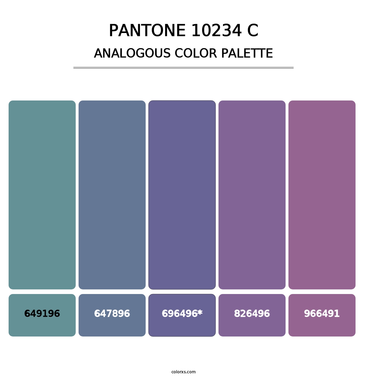 PANTONE 10234 C - Analogous Color Palette