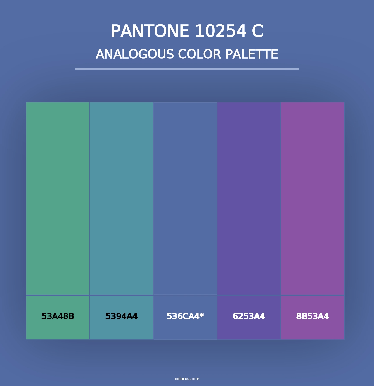 PANTONE 10254 C - Analogous Color Palette