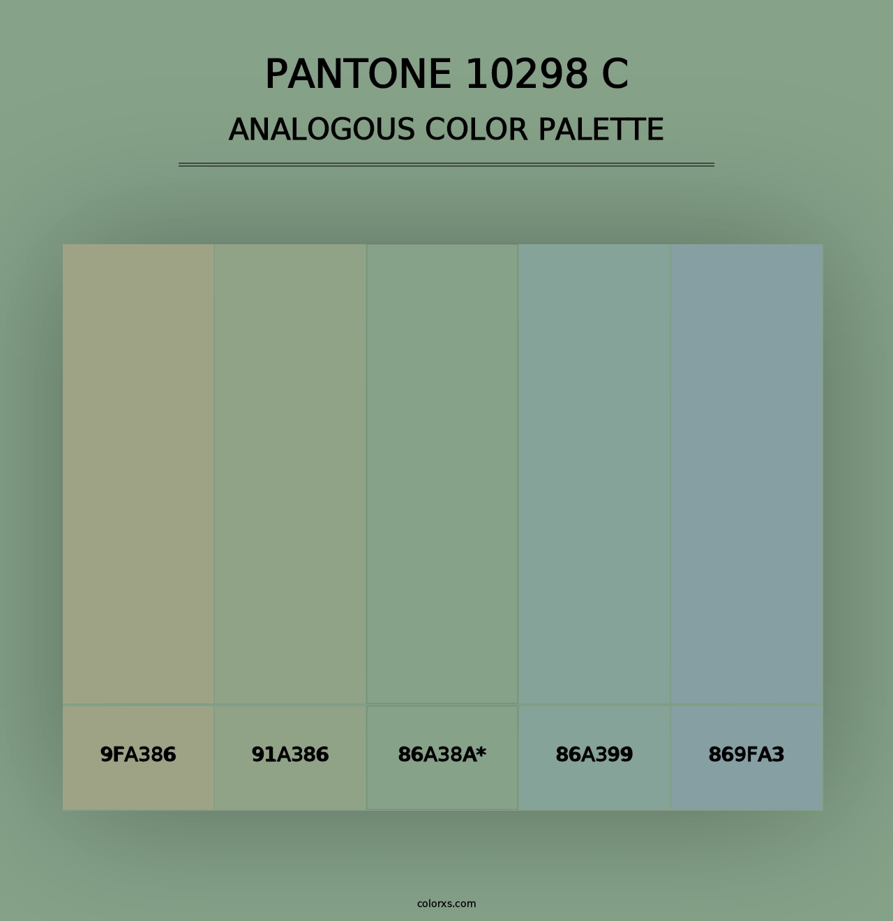 PANTONE 10298 C - Analogous Color Palette