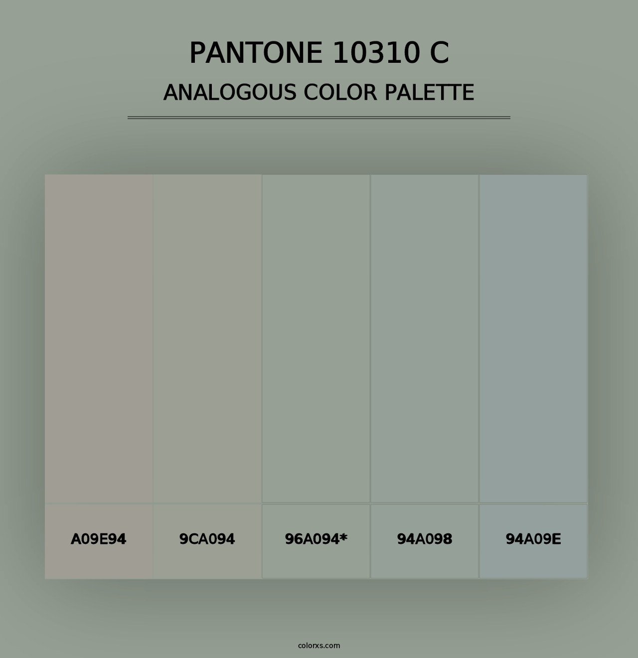 PANTONE 10310 C - Analogous Color Palette