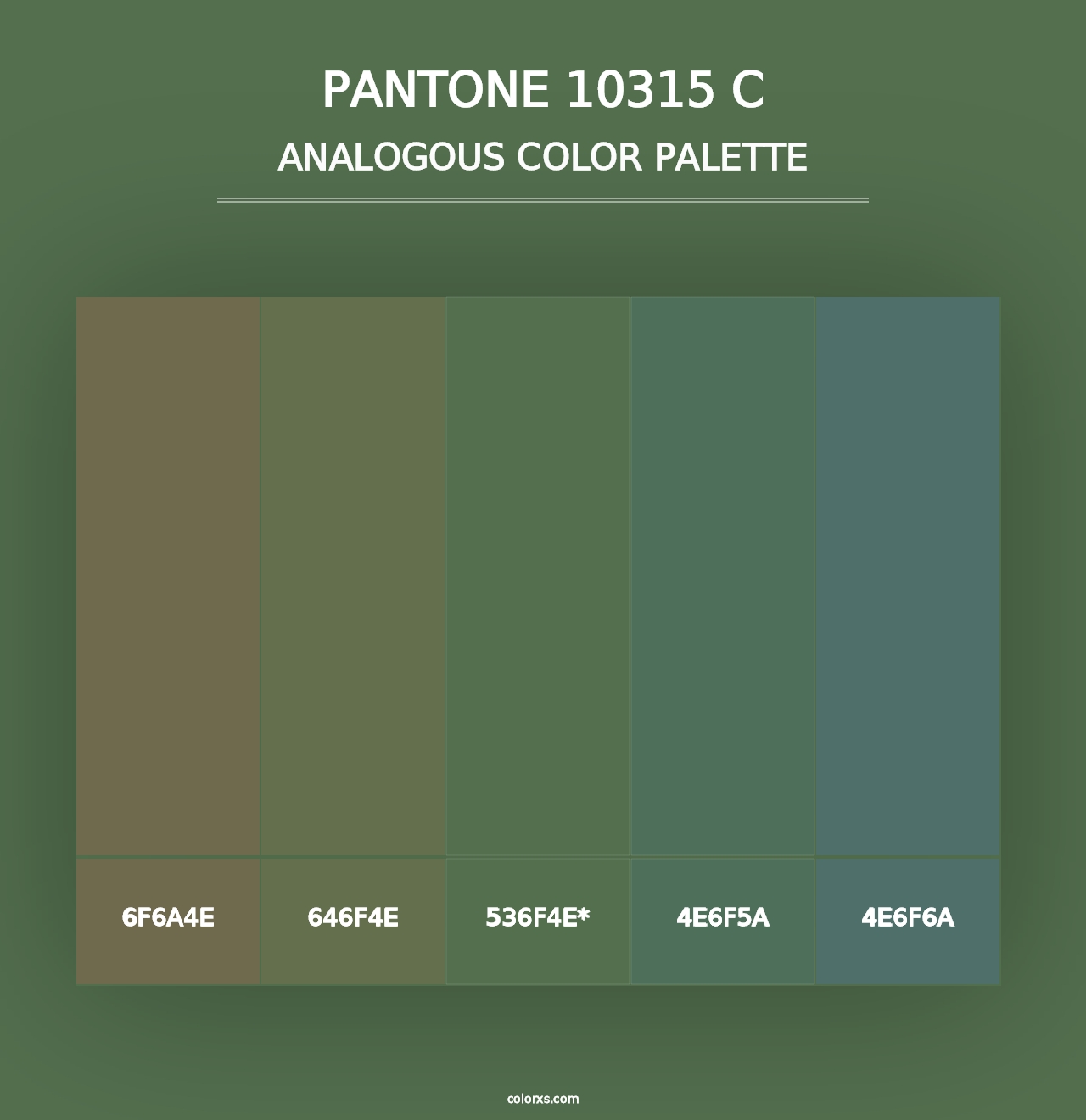 PANTONE 10315 C - Analogous Color Palette