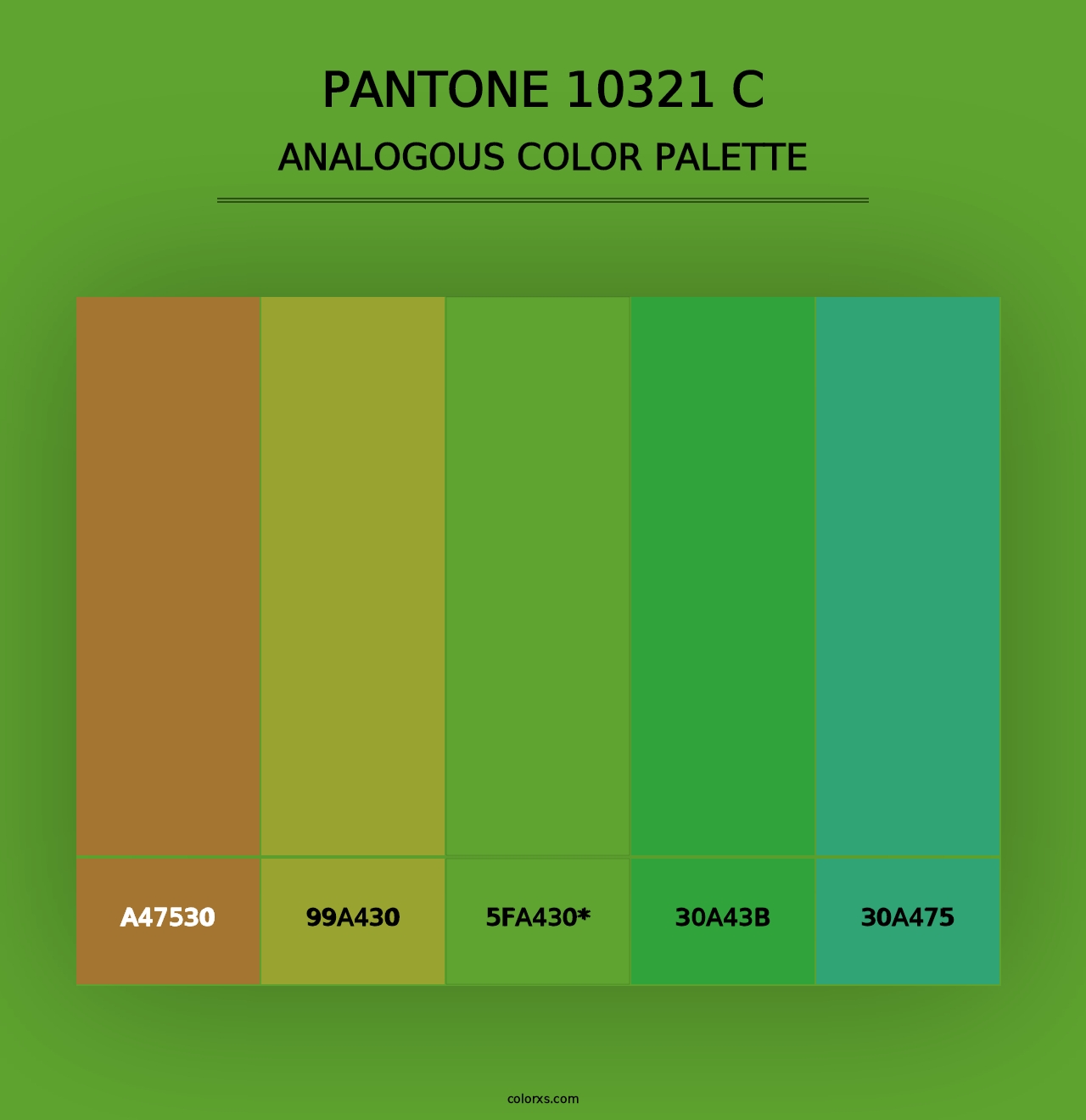 PANTONE 10321 C - Analogous Color Palette