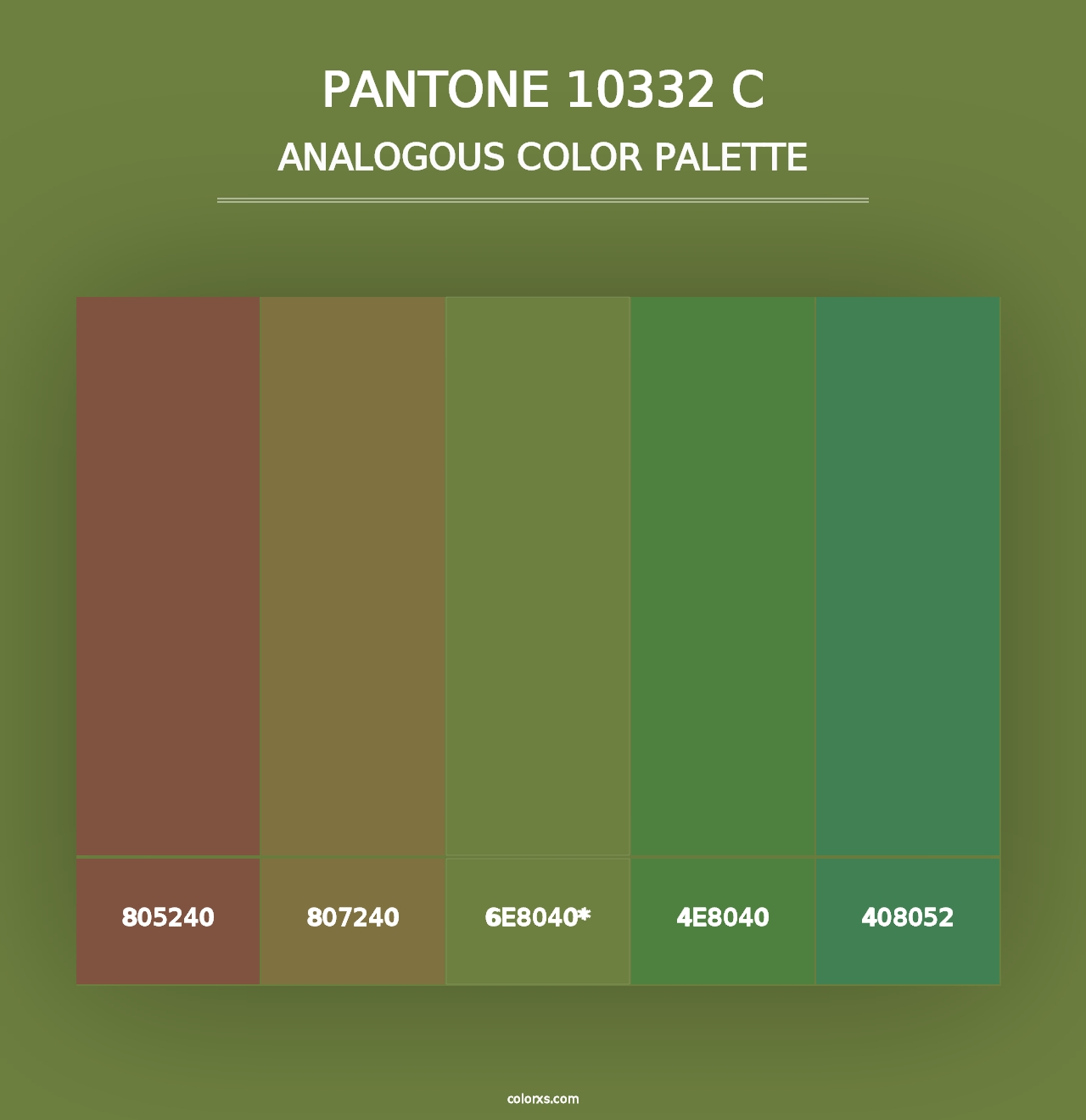 PANTONE 10332 C - Analogous Color Palette