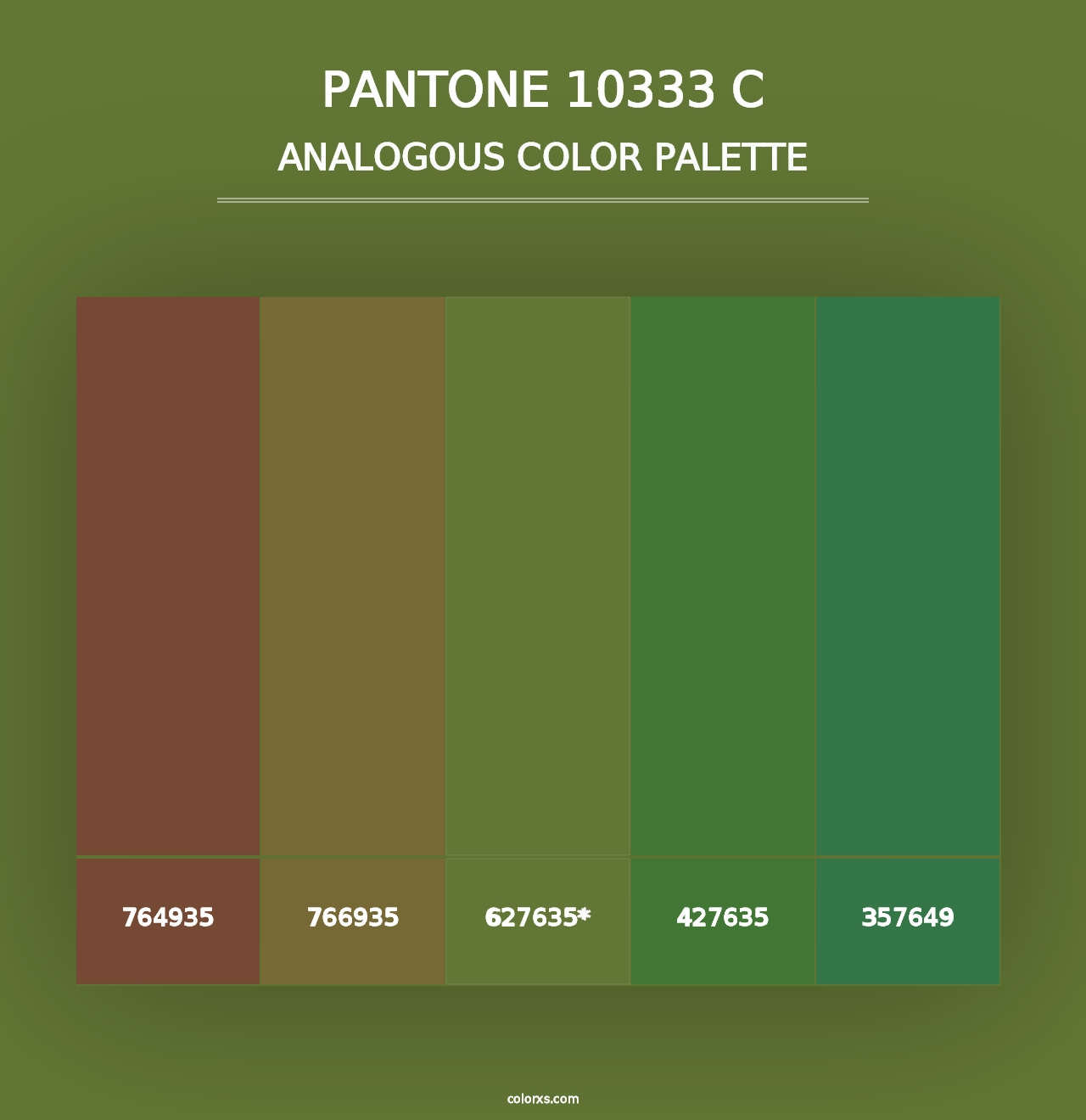 PANTONE 10333 C - Analogous Color Palette