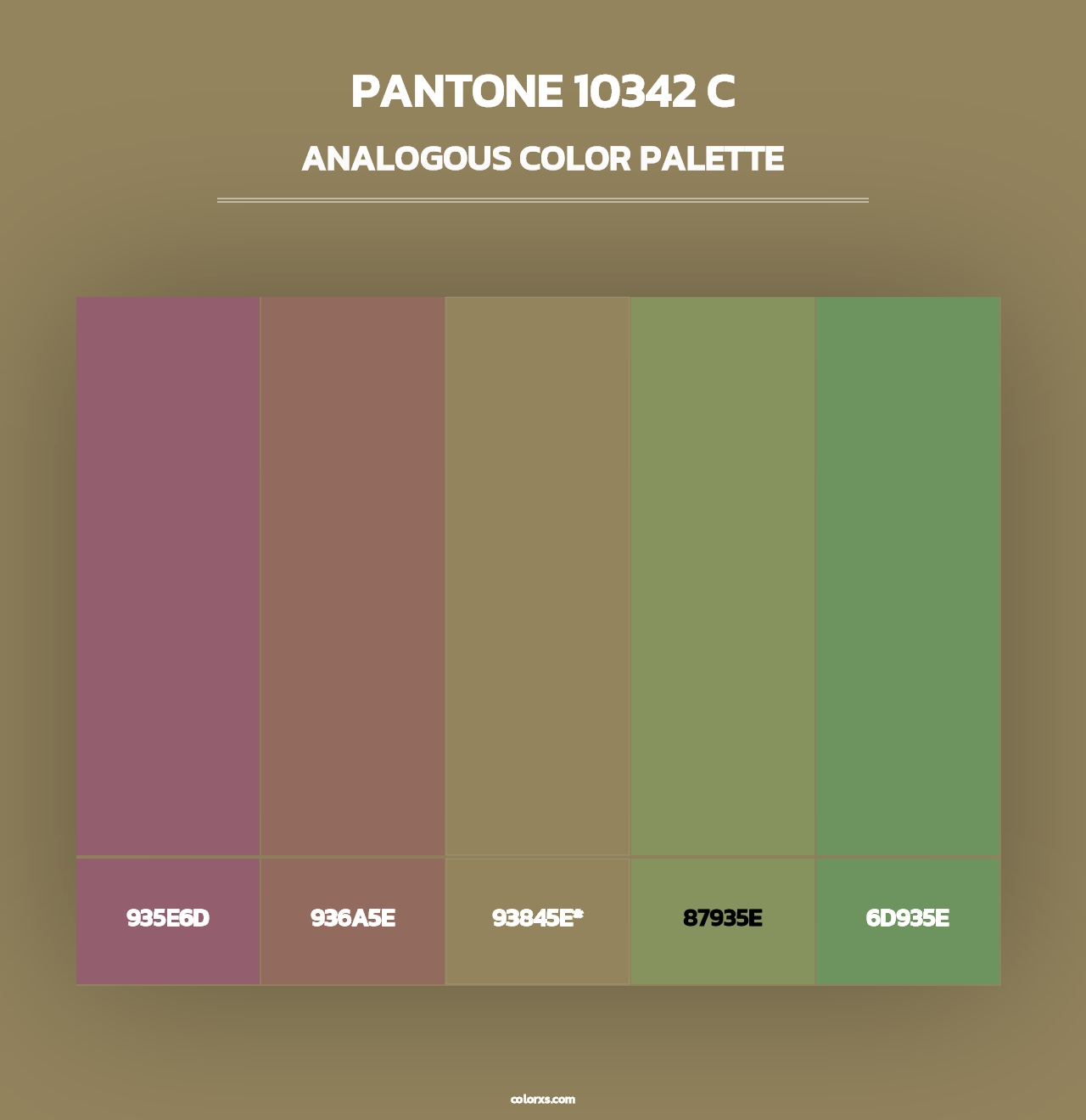 PANTONE 10342 C - Analogous Color Palette