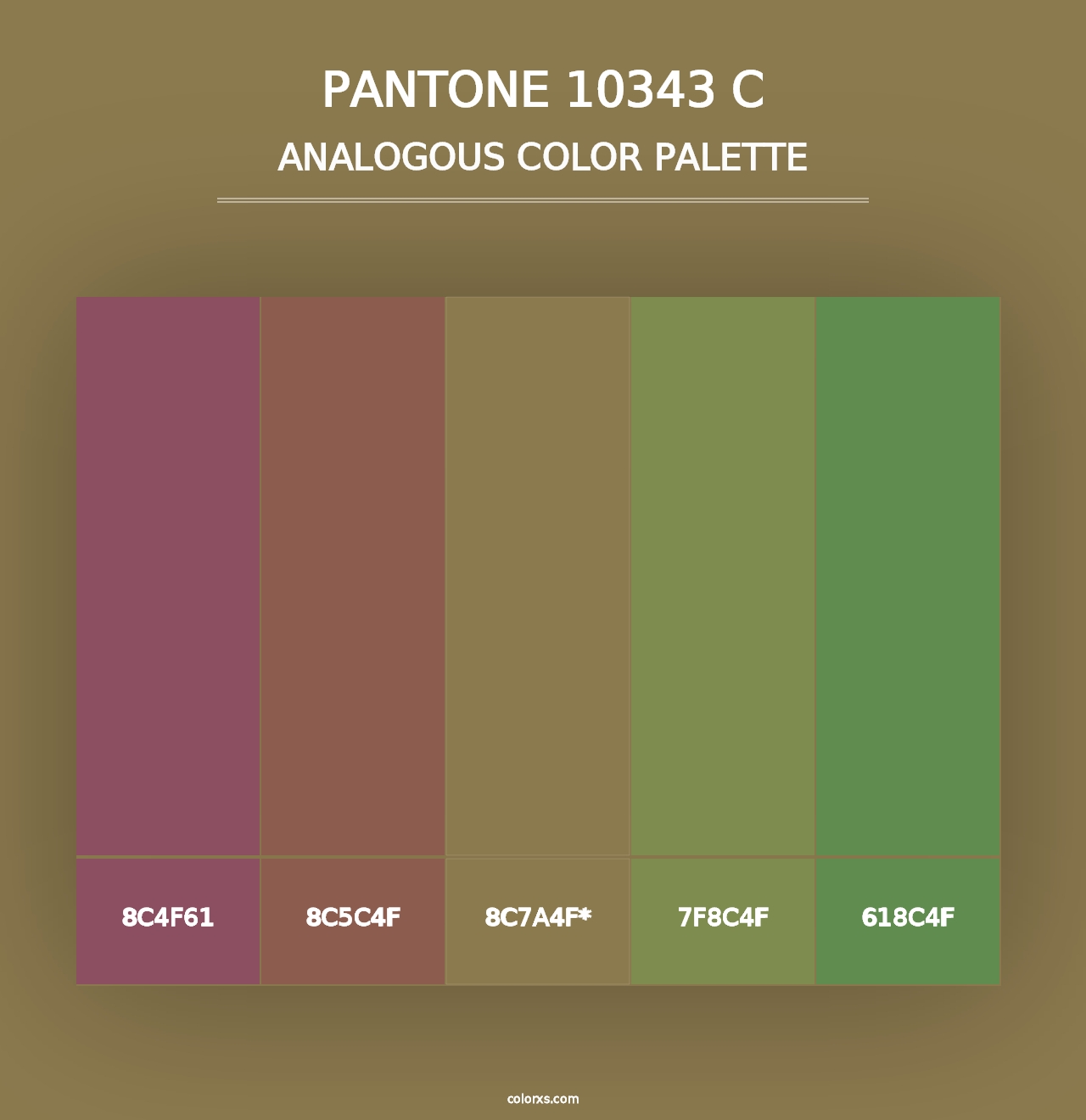 PANTONE 10343 C - Analogous Color Palette