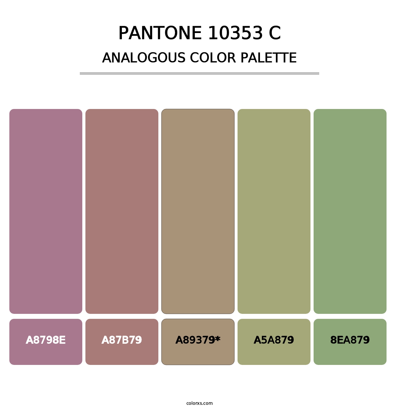 PANTONE 10353 C - Analogous Color Palette