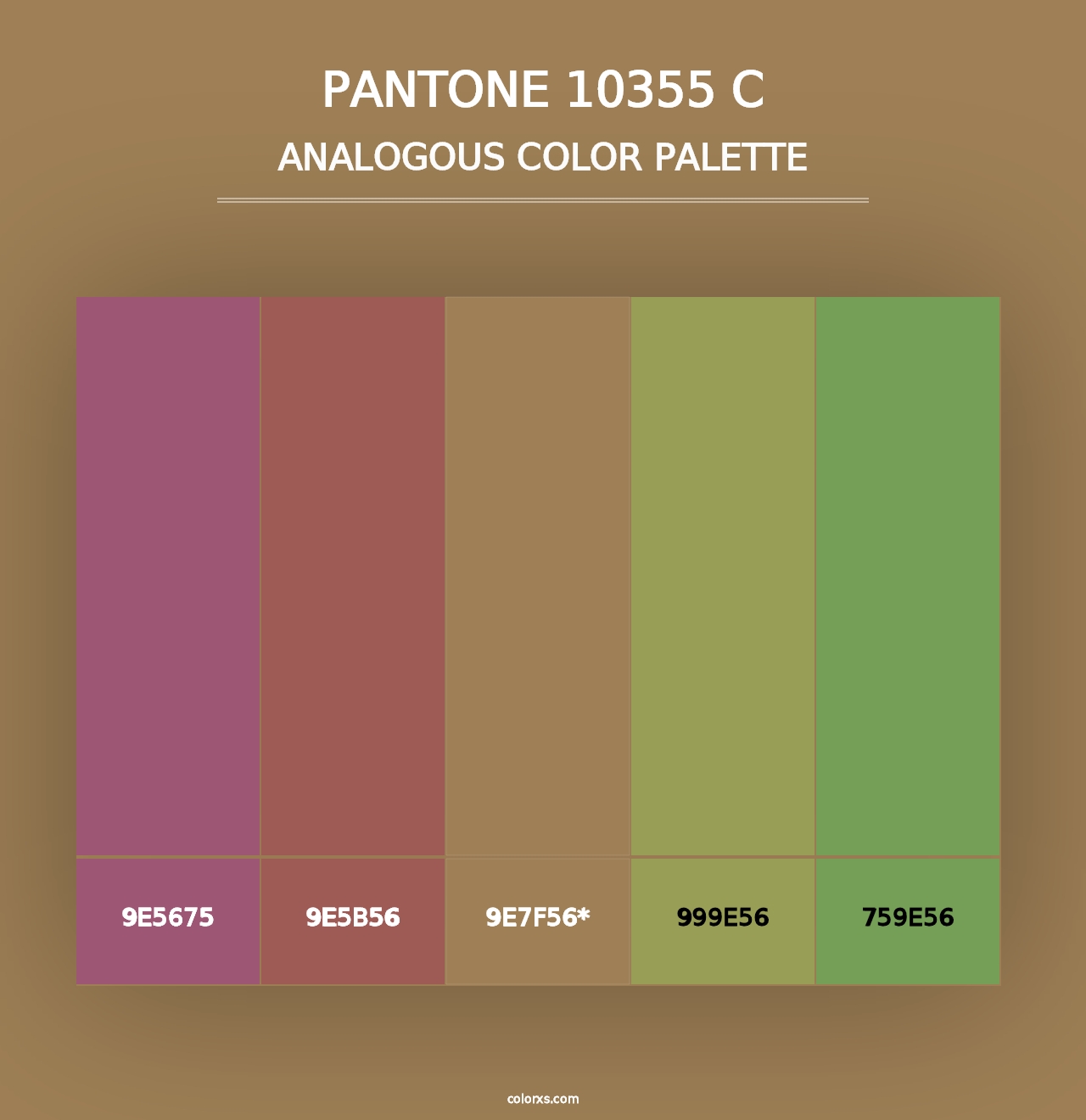 PANTONE 10355 C - Analogous Color Palette