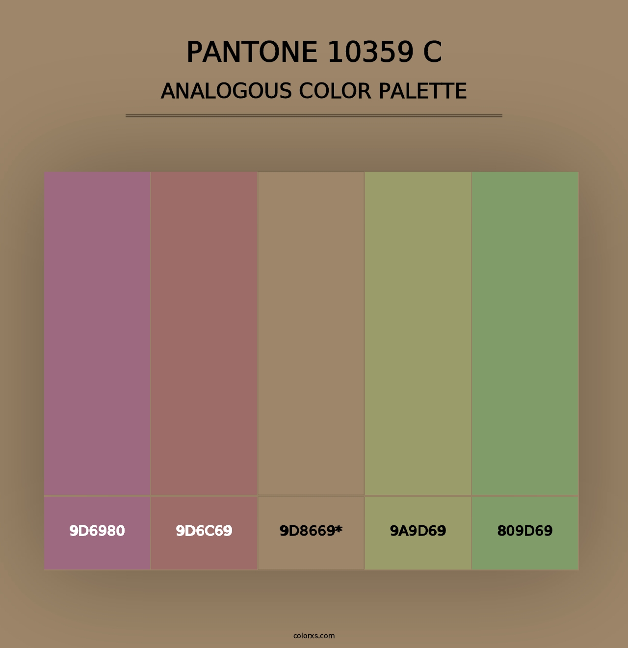 PANTONE 10359 C - Analogous Color Palette