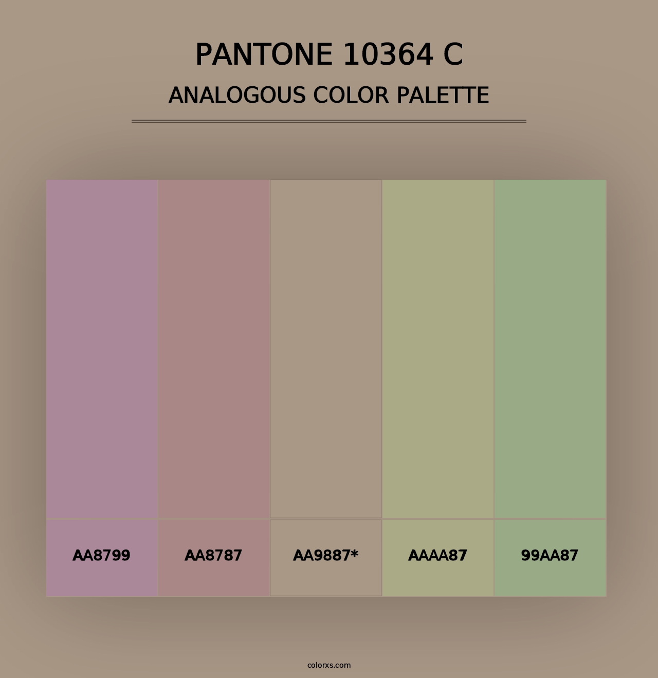 PANTONE 10364 C - Analogous Color Palette