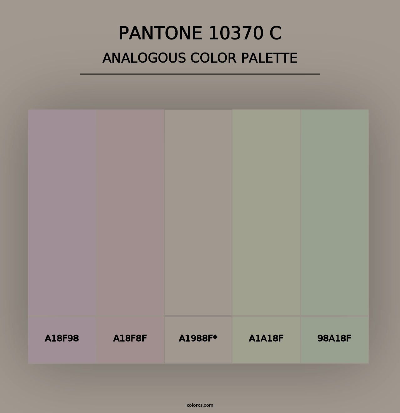 PANTONE 10370 C - Analogous Color Palette