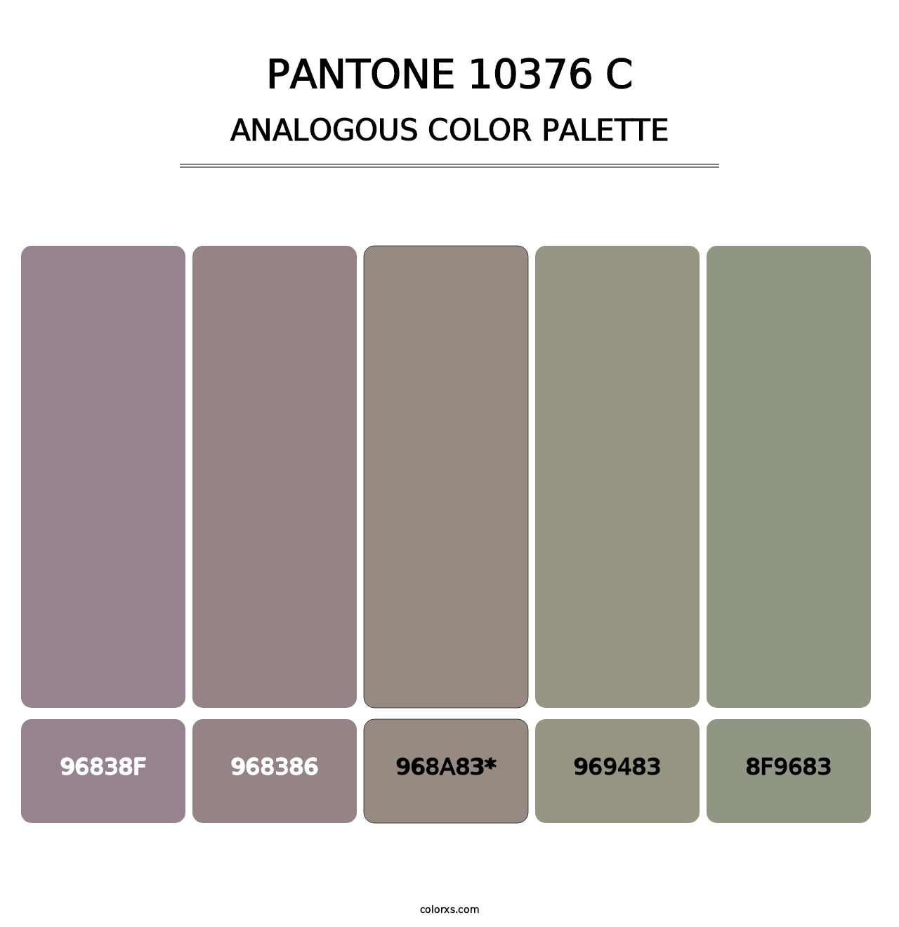 PANTONE 10376 C - Analogous Color Palette