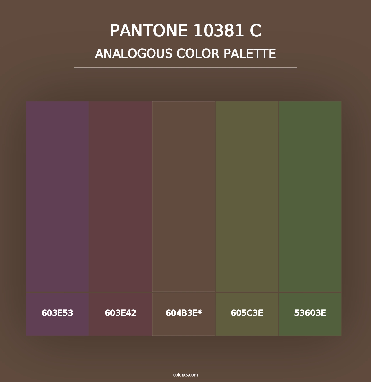 PANTONE 10381 C - Analogous Color Palette