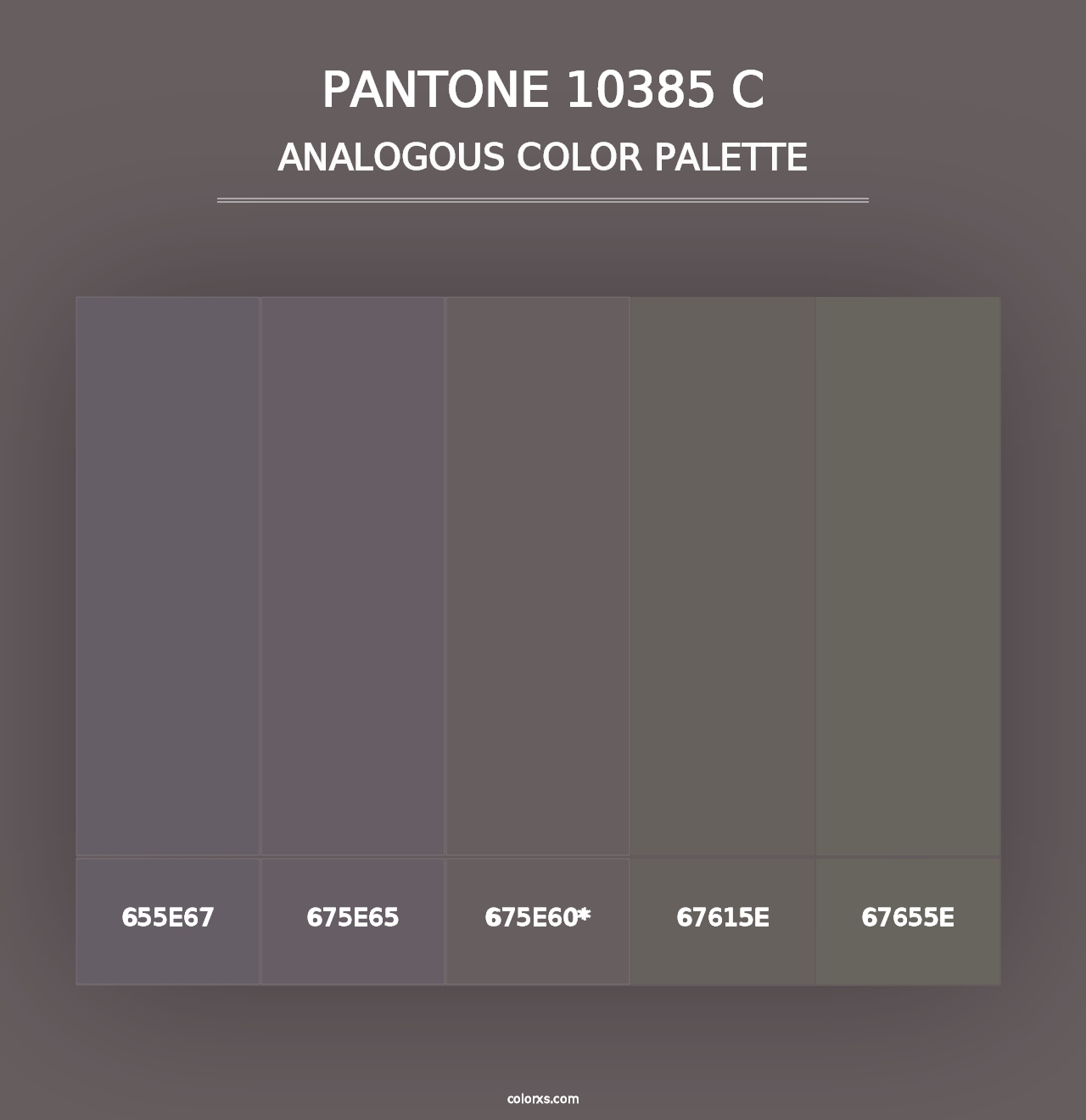 PANTONE 10385 C - Analogous Color Palette