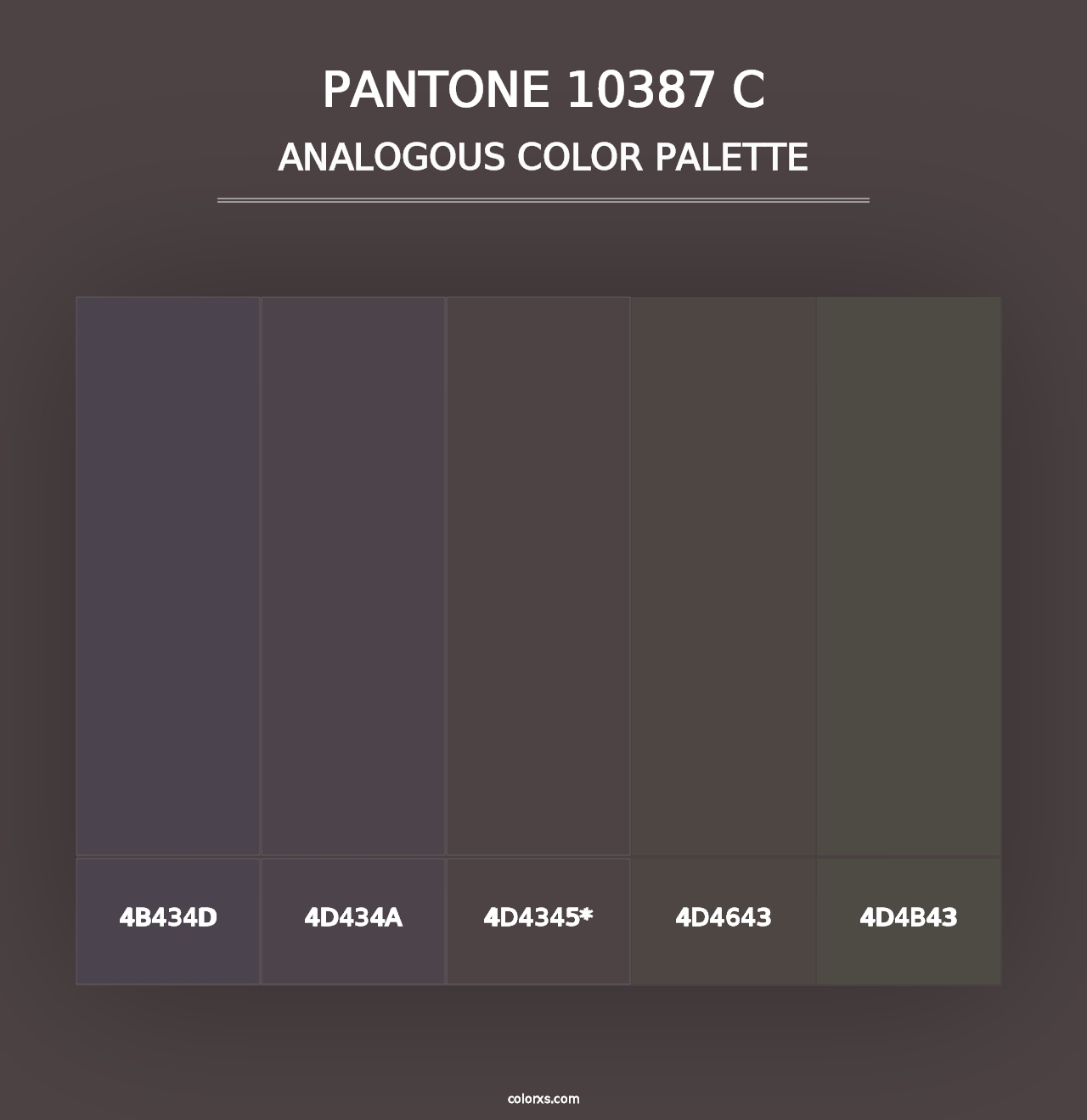 PANTONE 10387 C - Analogous Color Palette